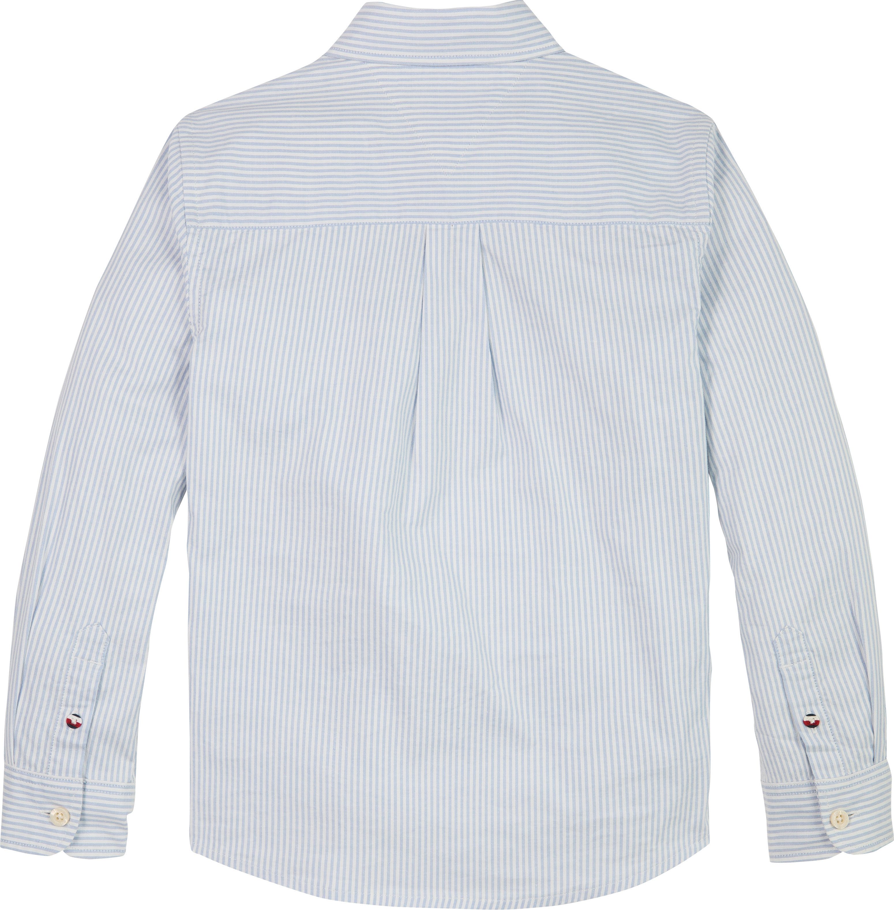 Tommy Hilfiger Langarmhemd FLEX ITHACA SHIRT LS mit Streifenmuster, Logostickerei