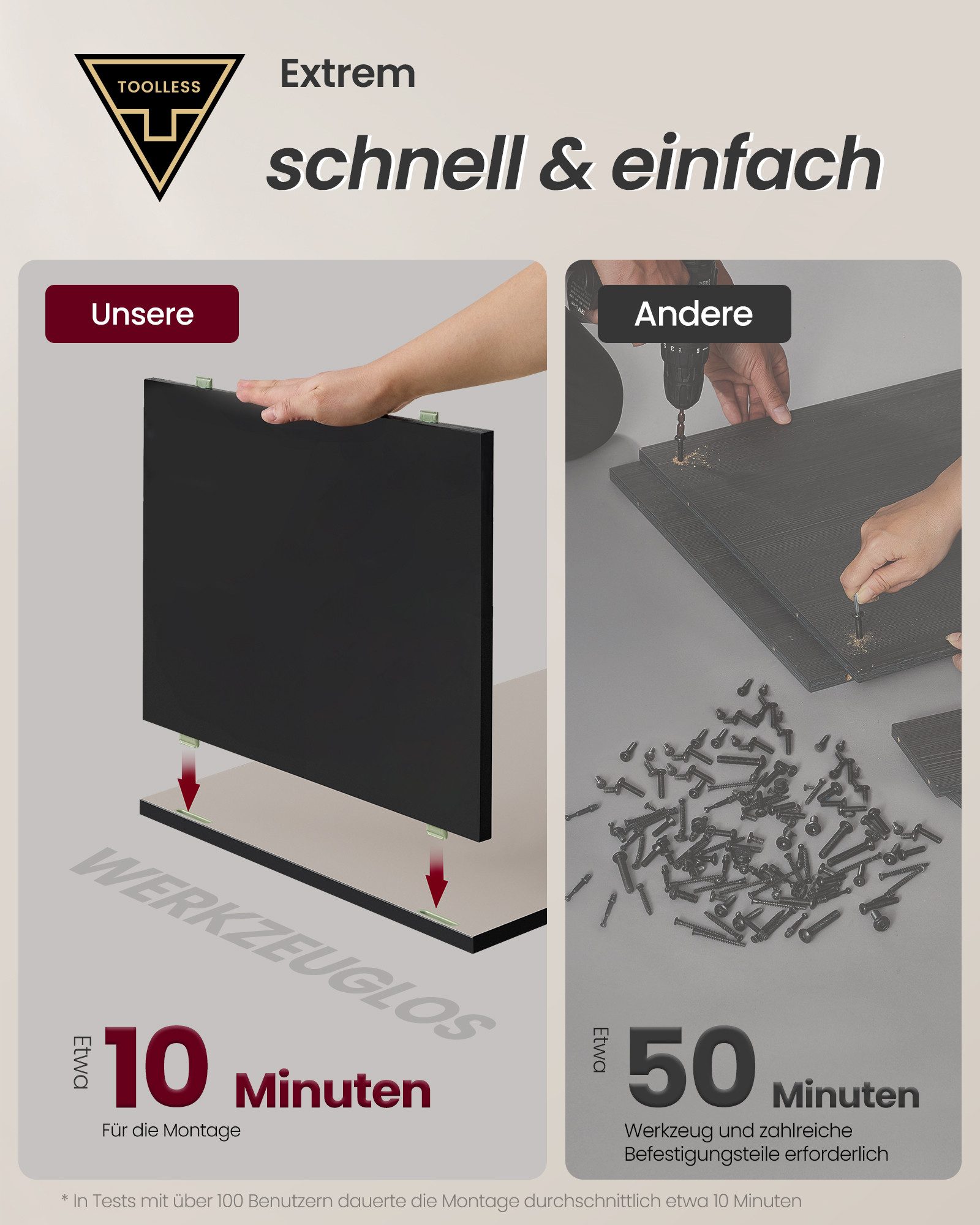 VASAGLE Nachttisch (1-St), werkzeuglose Montage,Beistelltisch,Nachtschrank günstig online kaufen
