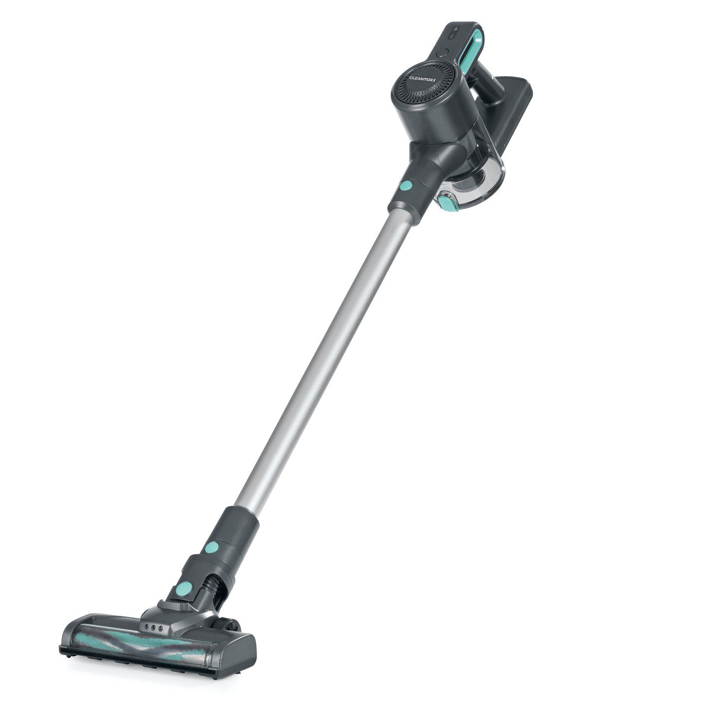 CLEANmaxx Akku-Hand-und Stielstaubsauger Akku-Zyklon-Staubsauger 3-fach-Filter anthrazit/türkis, 150,00 W