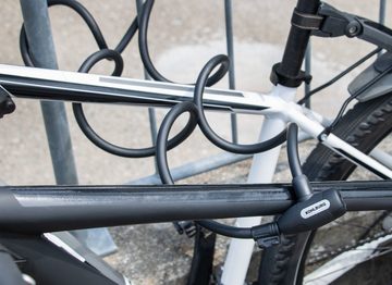 KOHLBURG Kabelschloss 200 cm lang mit Halterung - einfach ohne Schlüssel abschließbar, einfache Zuklick-Technologie, 3 Schlüssel, für Fahrrad & Kinderwagen