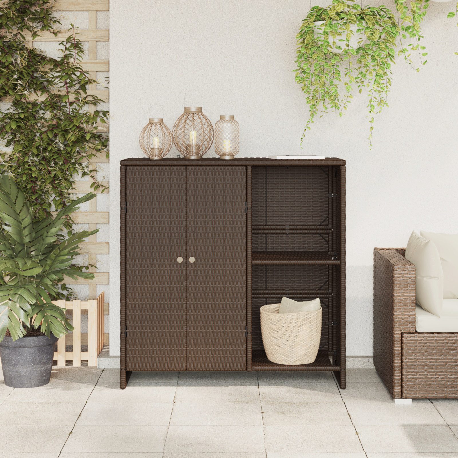 vidaXL Schuhschrank Beistellschrank Braun 100x36x102 cm günstig online kaufen