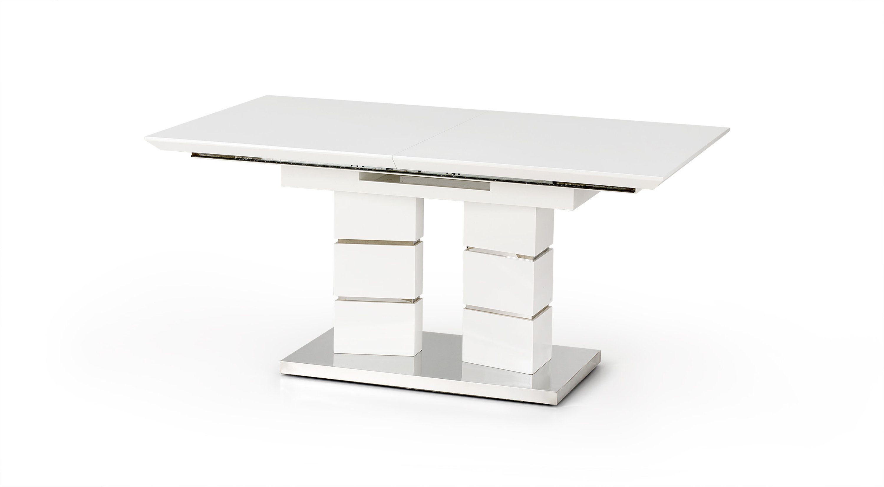 designimpex Esstisch Design Tisch HA-333 Weiß Hochglanz ausziehbar 160 bis 200 cm