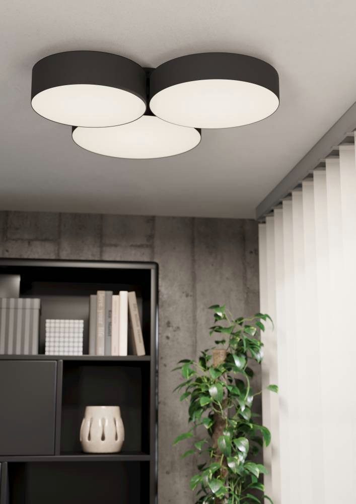 EGLO Deckenleuchte BARBANO-Z Deckenlampe, schwarz weiß, günstig online kaufen