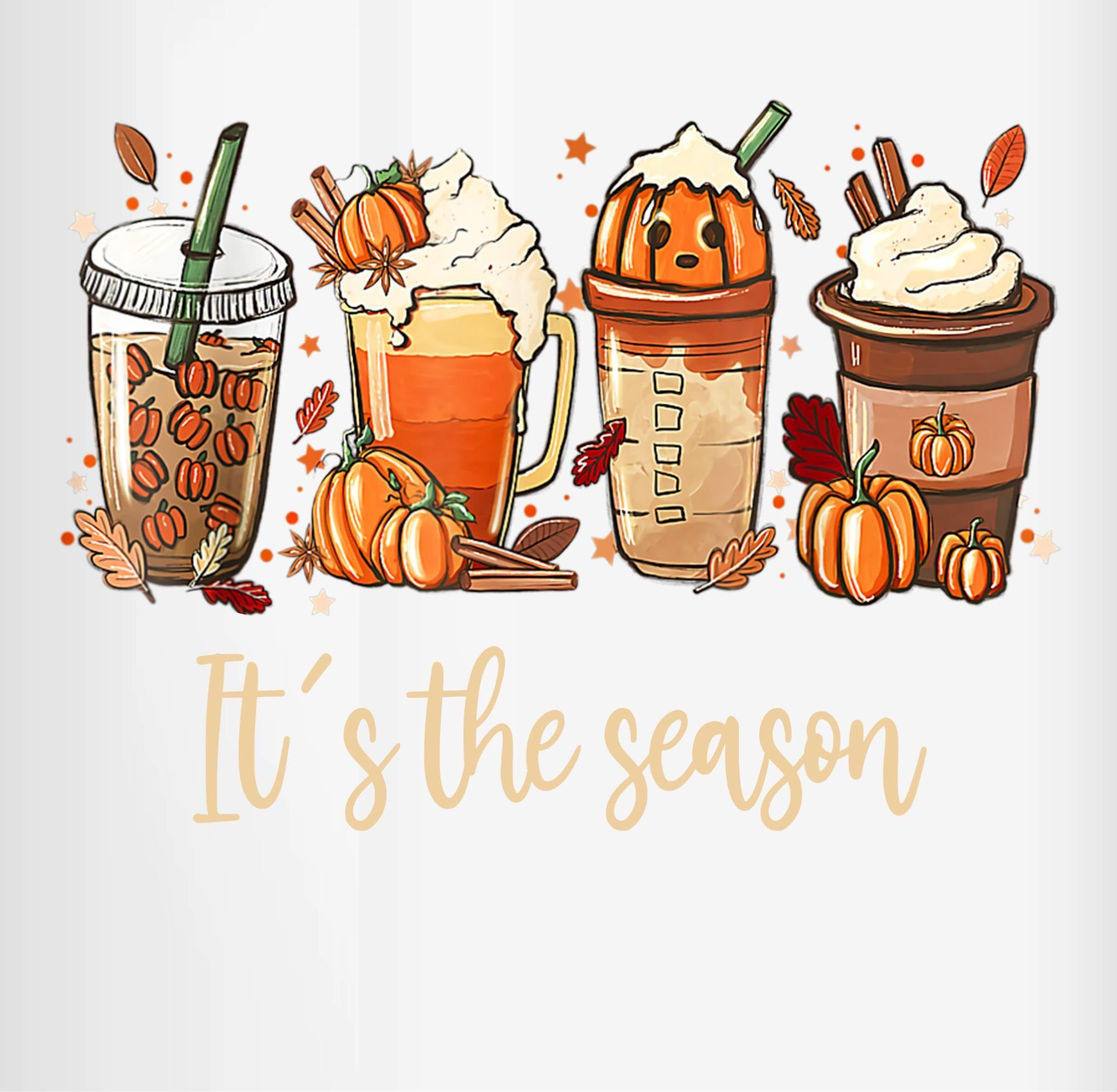 Shirtracer Tasse It's the Season - Herbst Blätter Kürbis Heißgetränke Gewürze, Keramik, Halloween Tassen