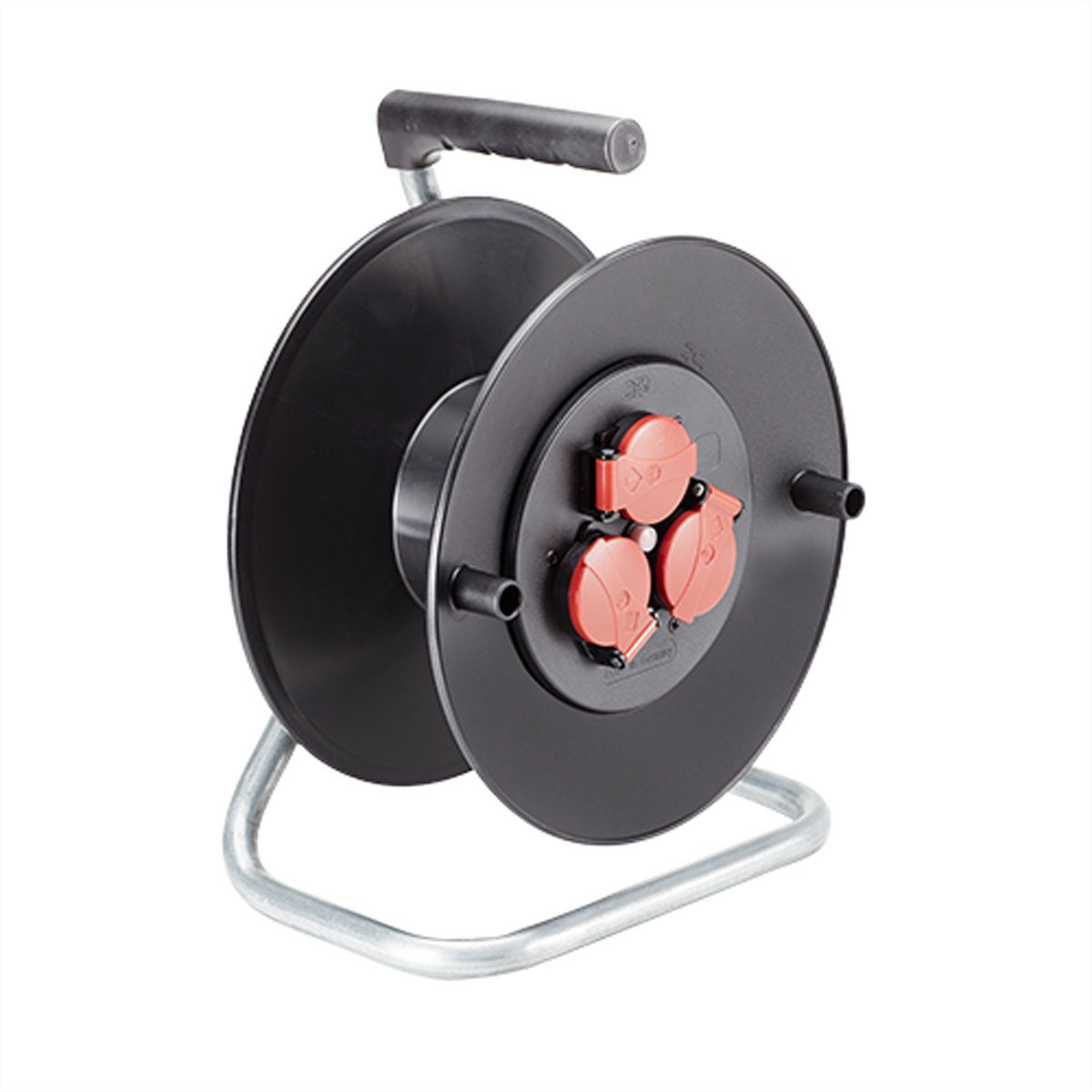 Bachmann Kunststoff Kabeltrommel 3-fach Kabeltrommel (Kabellänge 0 m), ohne Kabel, IP44, 396.183