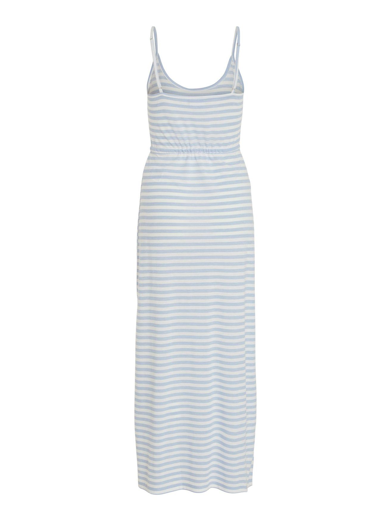 Vila Shirtkleid Blau Tunnelzug Maxi Dress mit in (lang) Kleid 5733 VIMOONEY Jersey