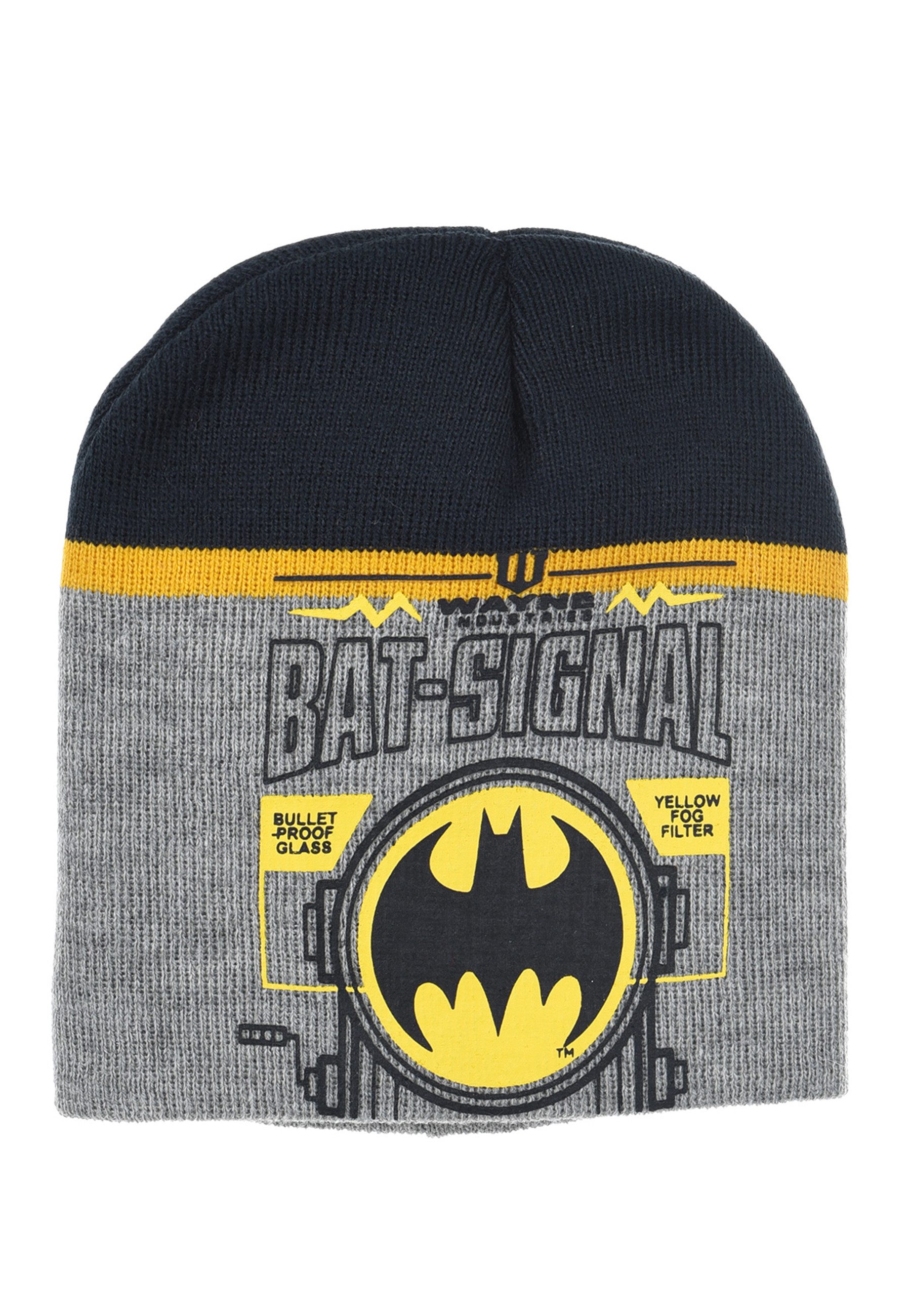 Batman Beanie Dark Knight Batman Winter-Mütze Handschuhe (SET)