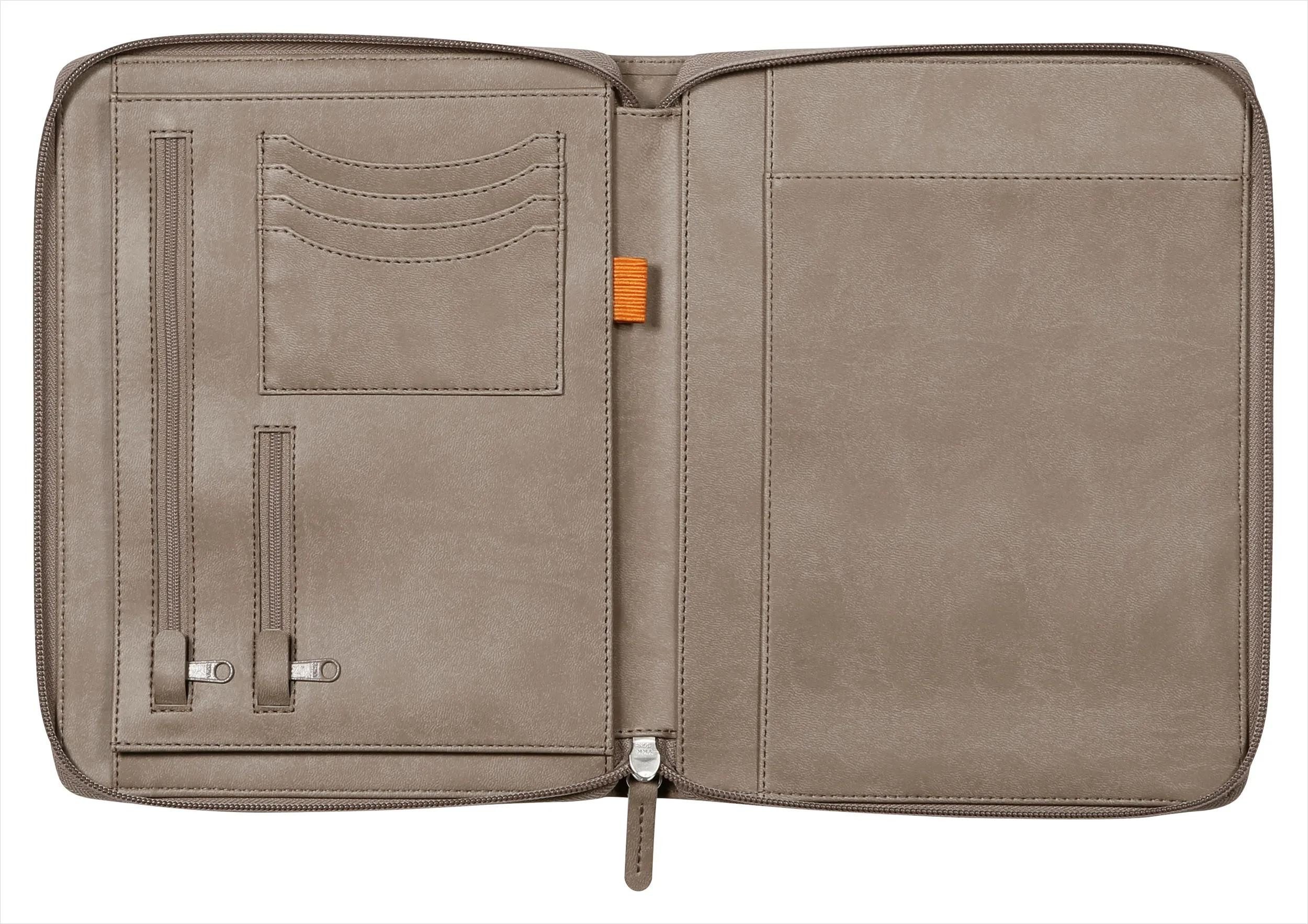 Rhodia Aktentasche Konferenzmappe kleines Modell 19,5x25,5 cm, für Block A5 Taupe 168101C, Konferenzmappe