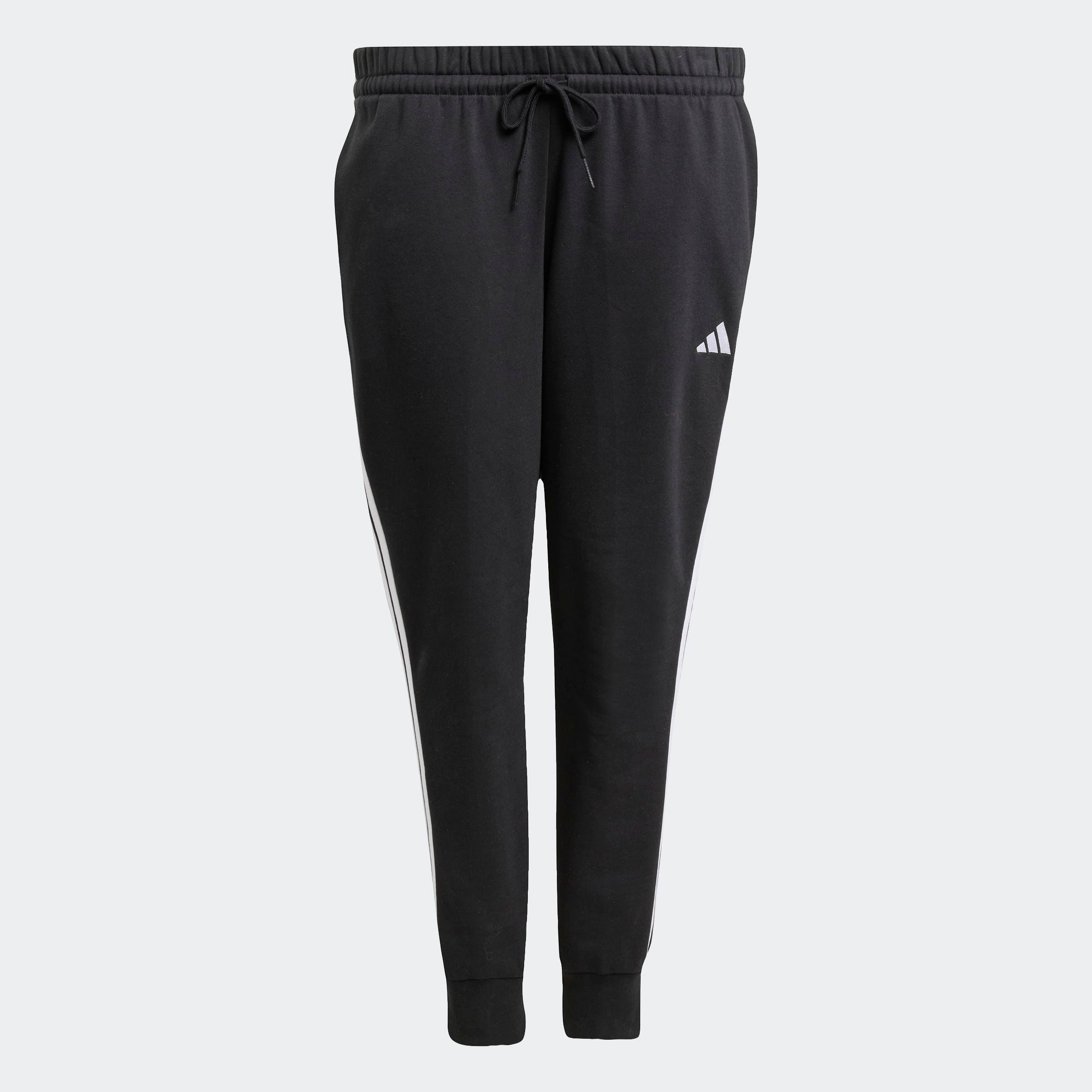 Sporthose ESSENTIALS 3-STREIFEN FLEECE SLIM (GROSSE GRÖSSEN)