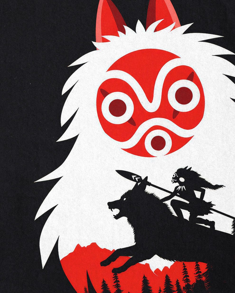 style3 T-Shirt mononoke ghibli miyazaki hayao hime prinzessin princesse ashitaka san