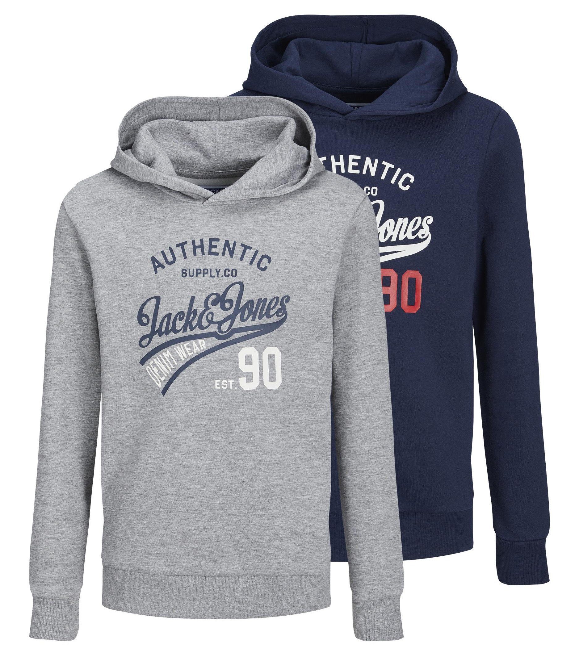 Jack & Jones Junior Sweatshirt JJETHAN SWEAT HOOD 2PK MP JNR