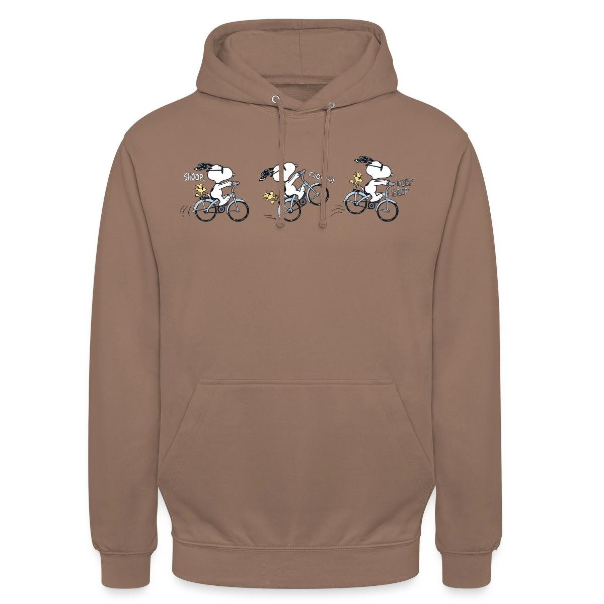 Hoodie Peanuts Snoopy Auf Fahrrad Unisex Hoodie