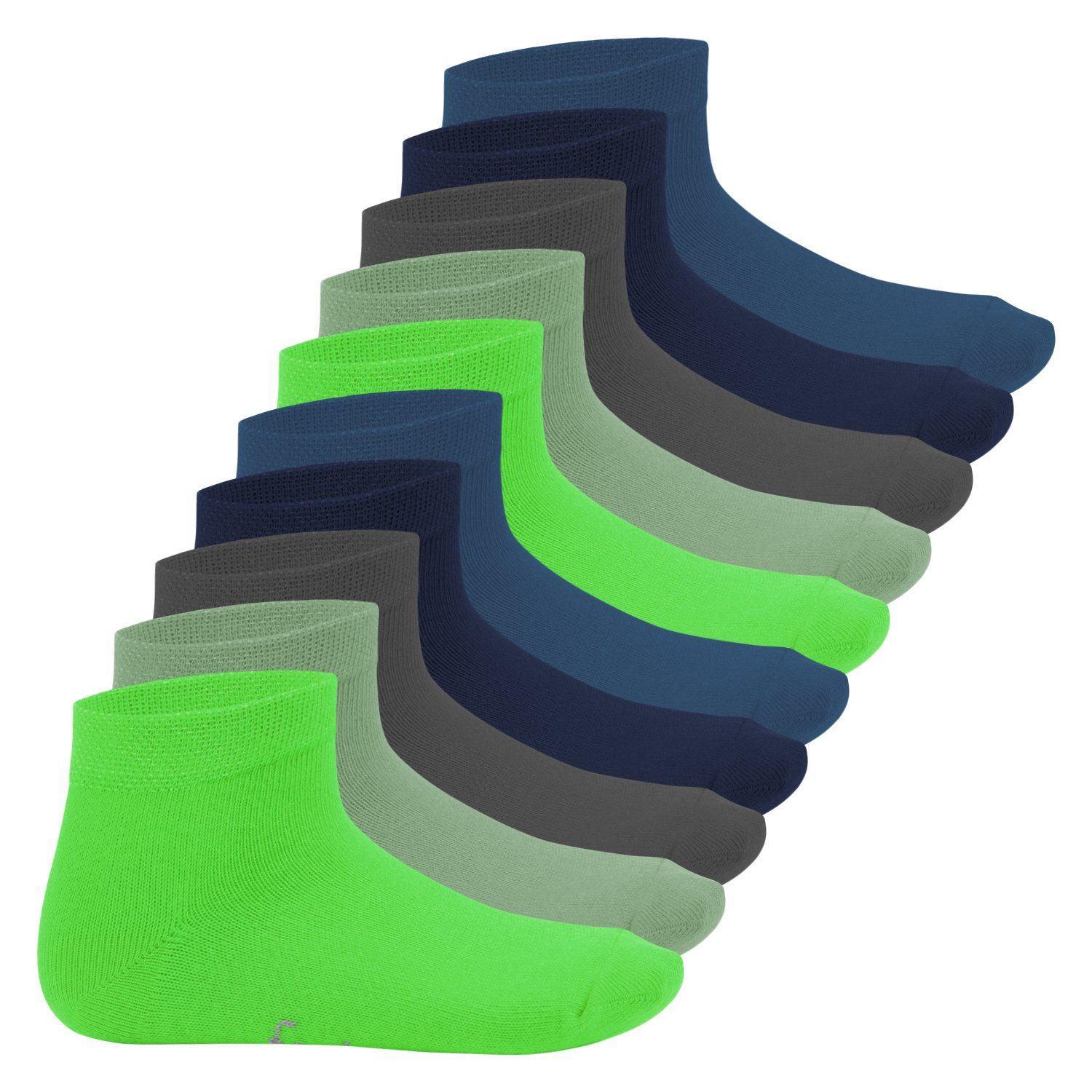 Footstar Kurzsocken Kurzschaft Kinder Sneak Colours Mädchen it! Jungen Socken & (10 Cool Paar)