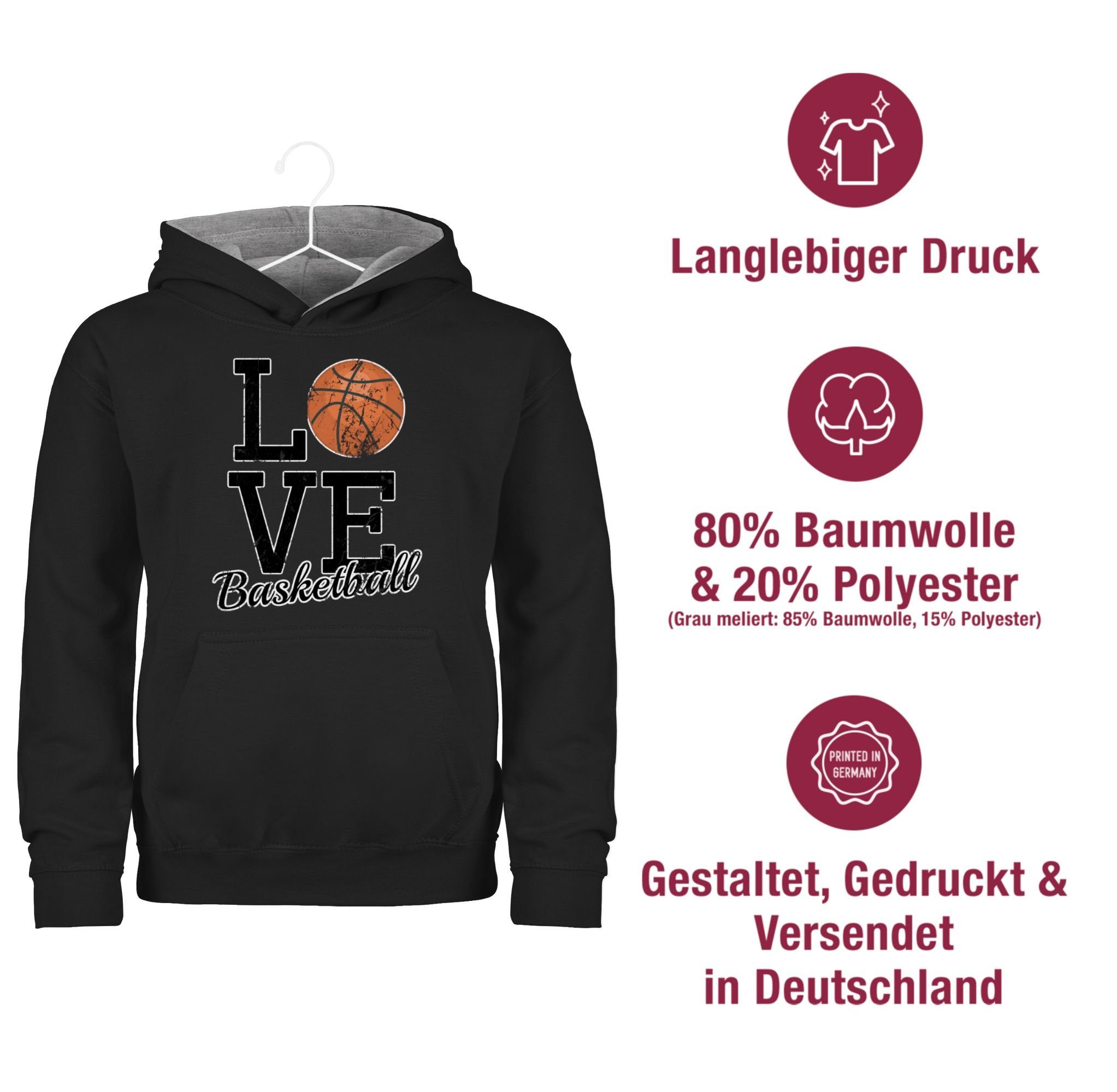 Shirtracer Hoodie Love Basketball Kinder Sport Kleidung