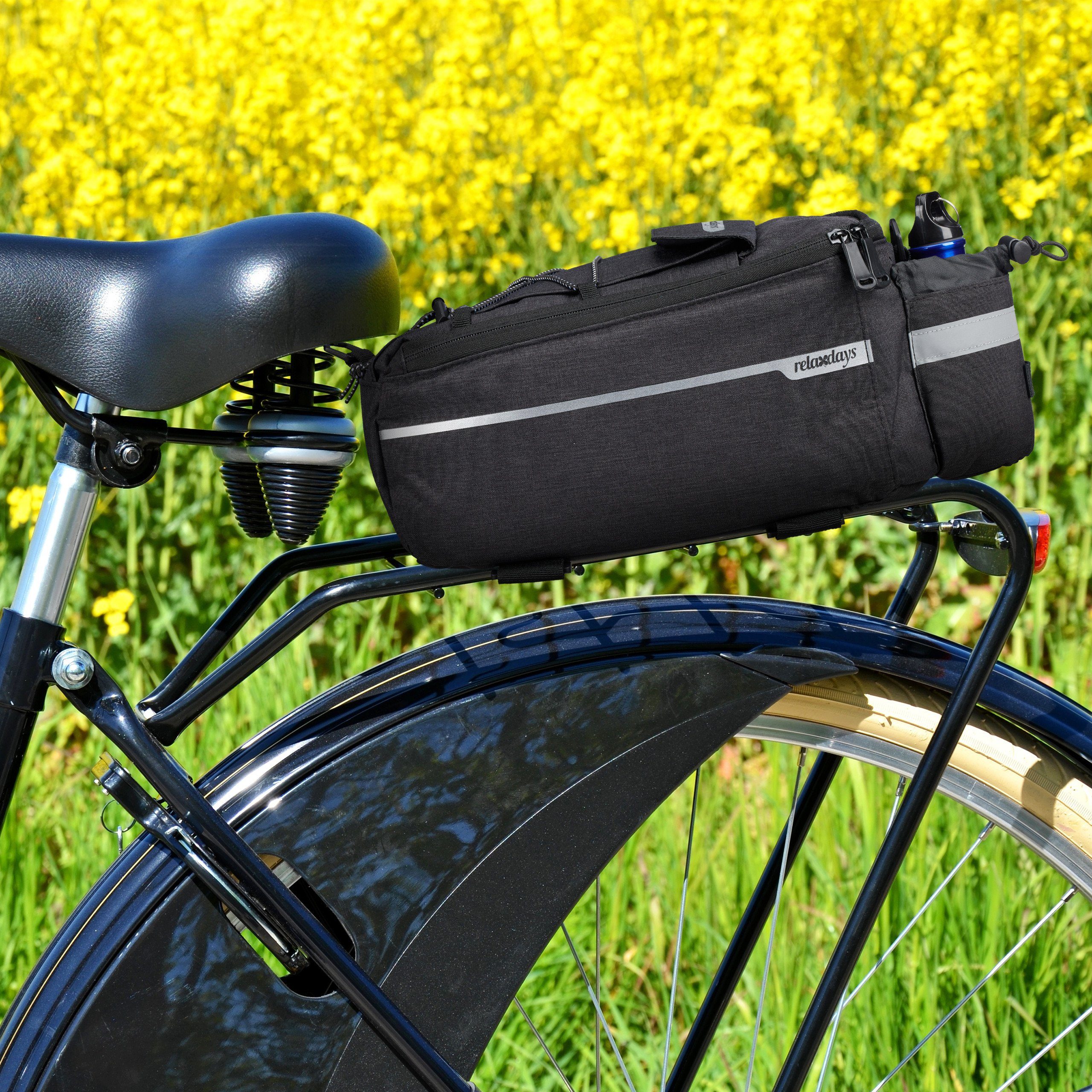 relaxdays Gepäckträgertasche fürs Fahrrad