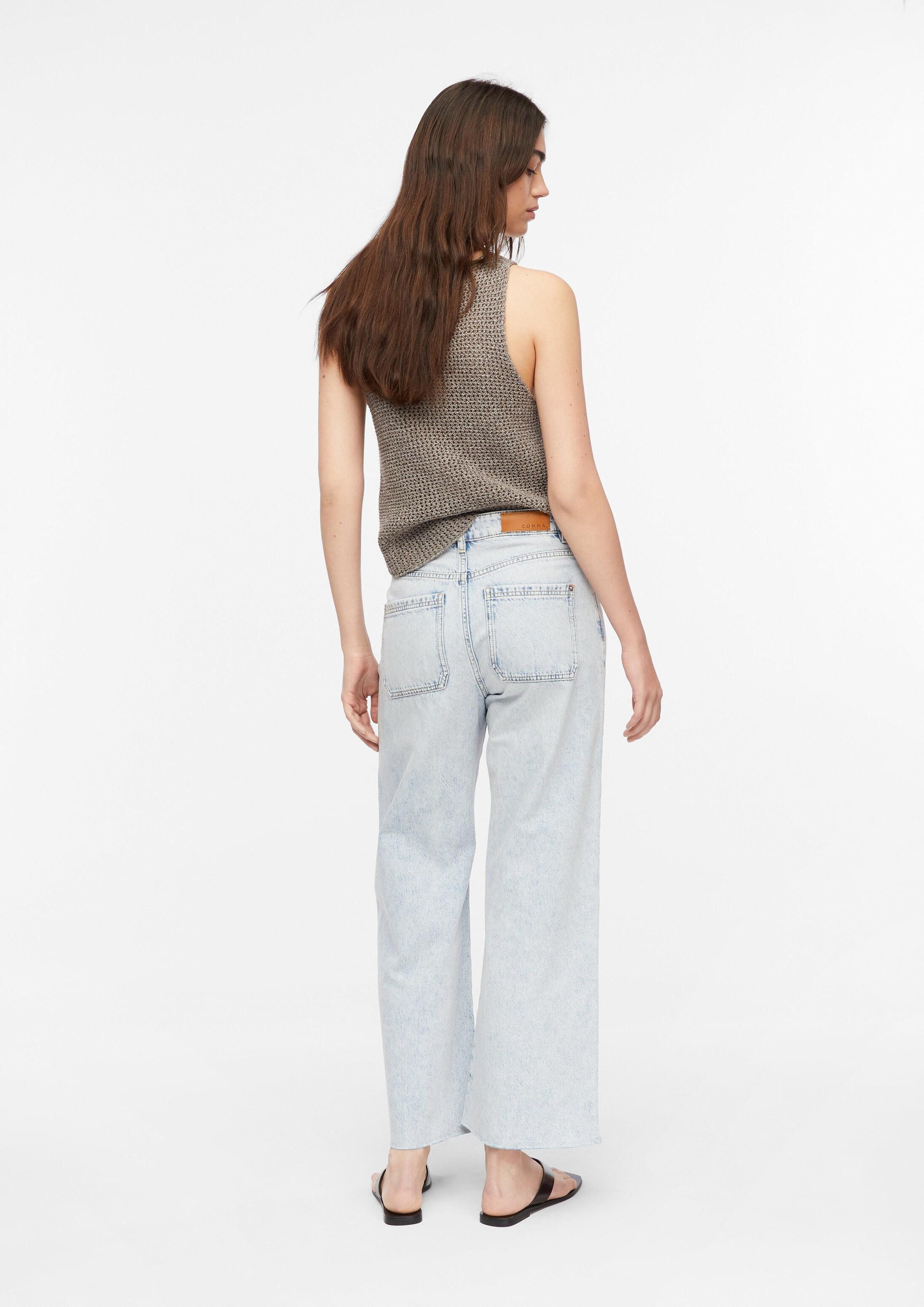 comma Weite Jeans Jeans-Hose ANNA - Culotte Jeans