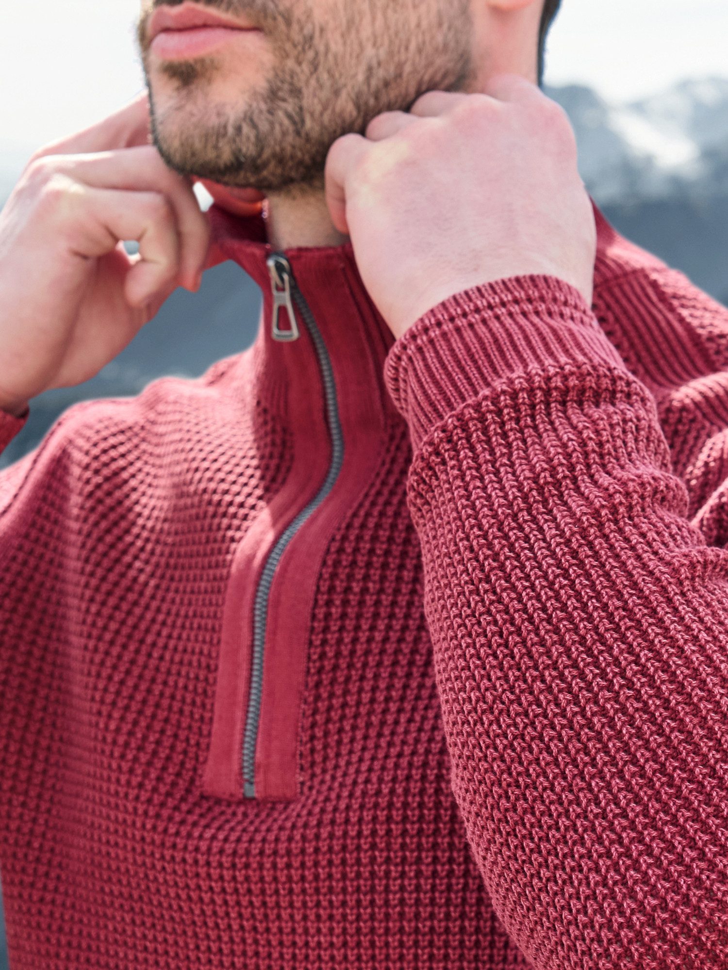 LERROS Strickpullover LERROS Herren Troyer in Strukturqualität günstig online kaufen