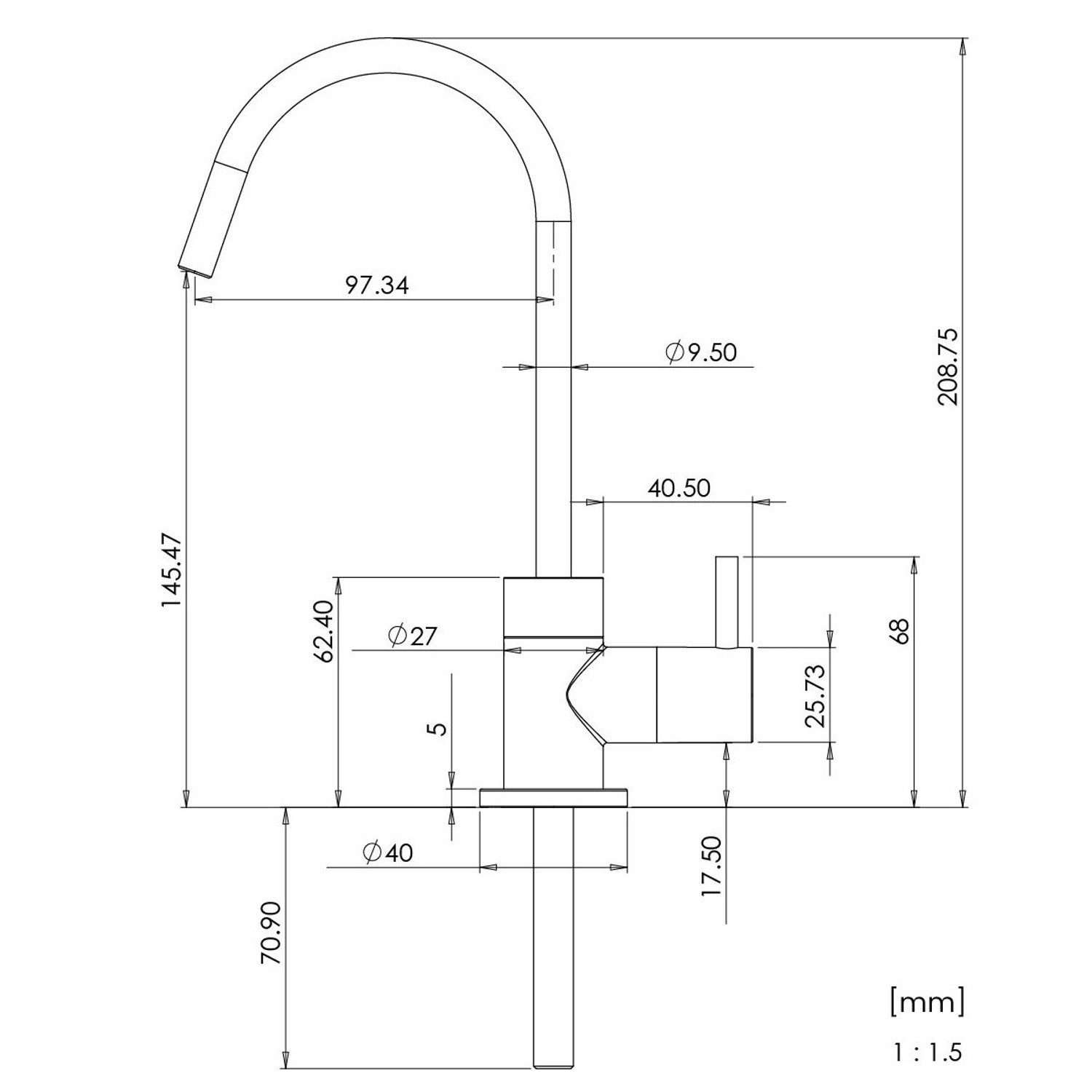DAFI Wasserhahn-Wasserfilter Flow Comfort Wasserfiltersystem mit Wasserhahn, Filterleistung bis zu 4,3 l/min