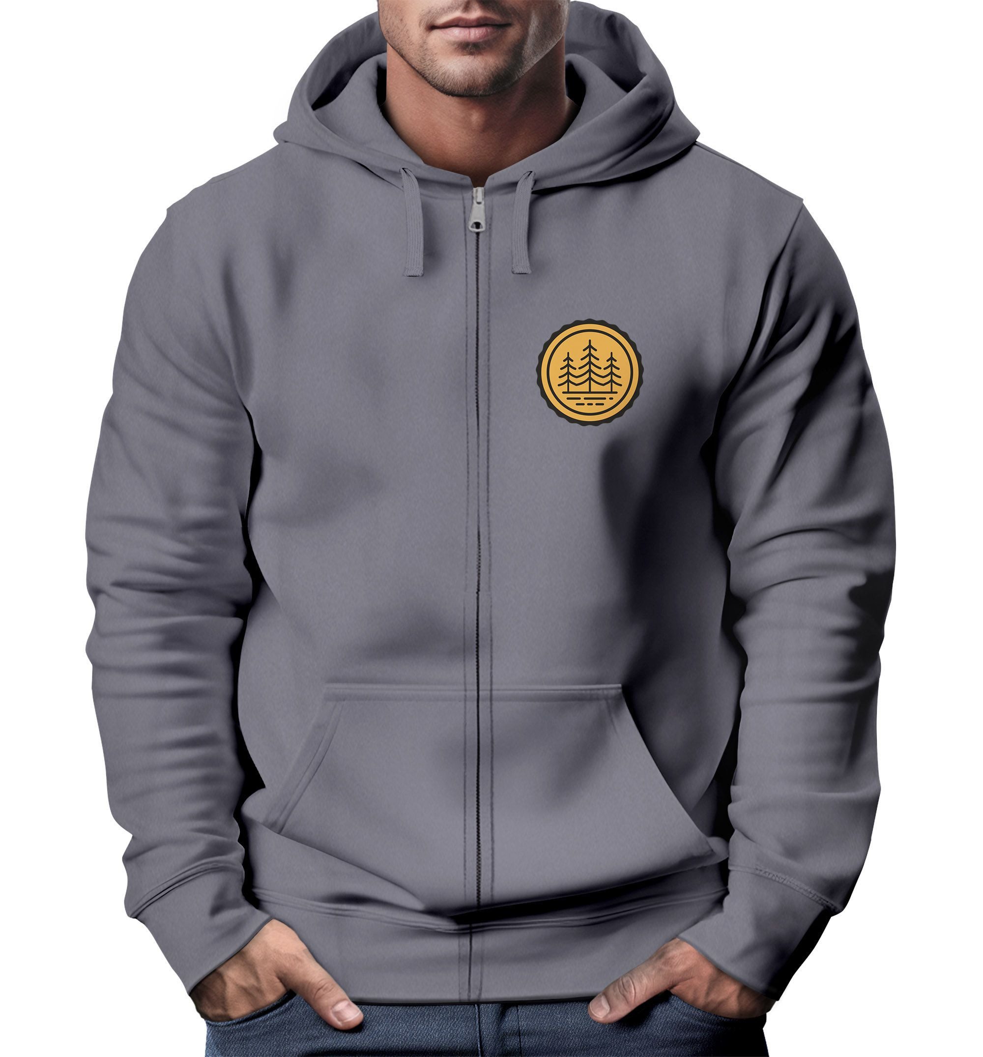 Neverless Sweatjacke Zip Hoodie Herren Outdoor günstig online kaufen