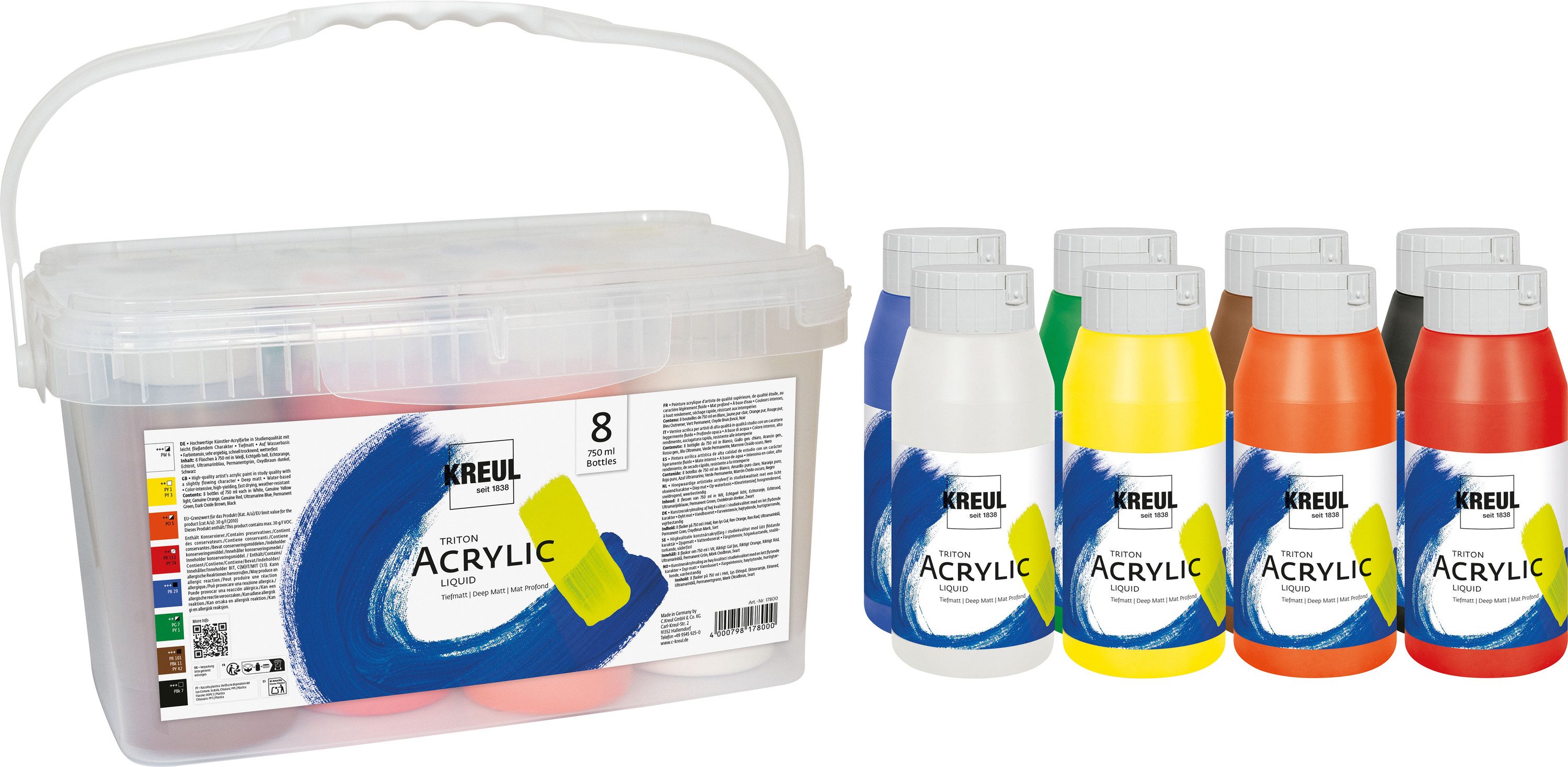 Kreul Acrylfarbe Künstler-Acrylfarben Triton, 750 ml