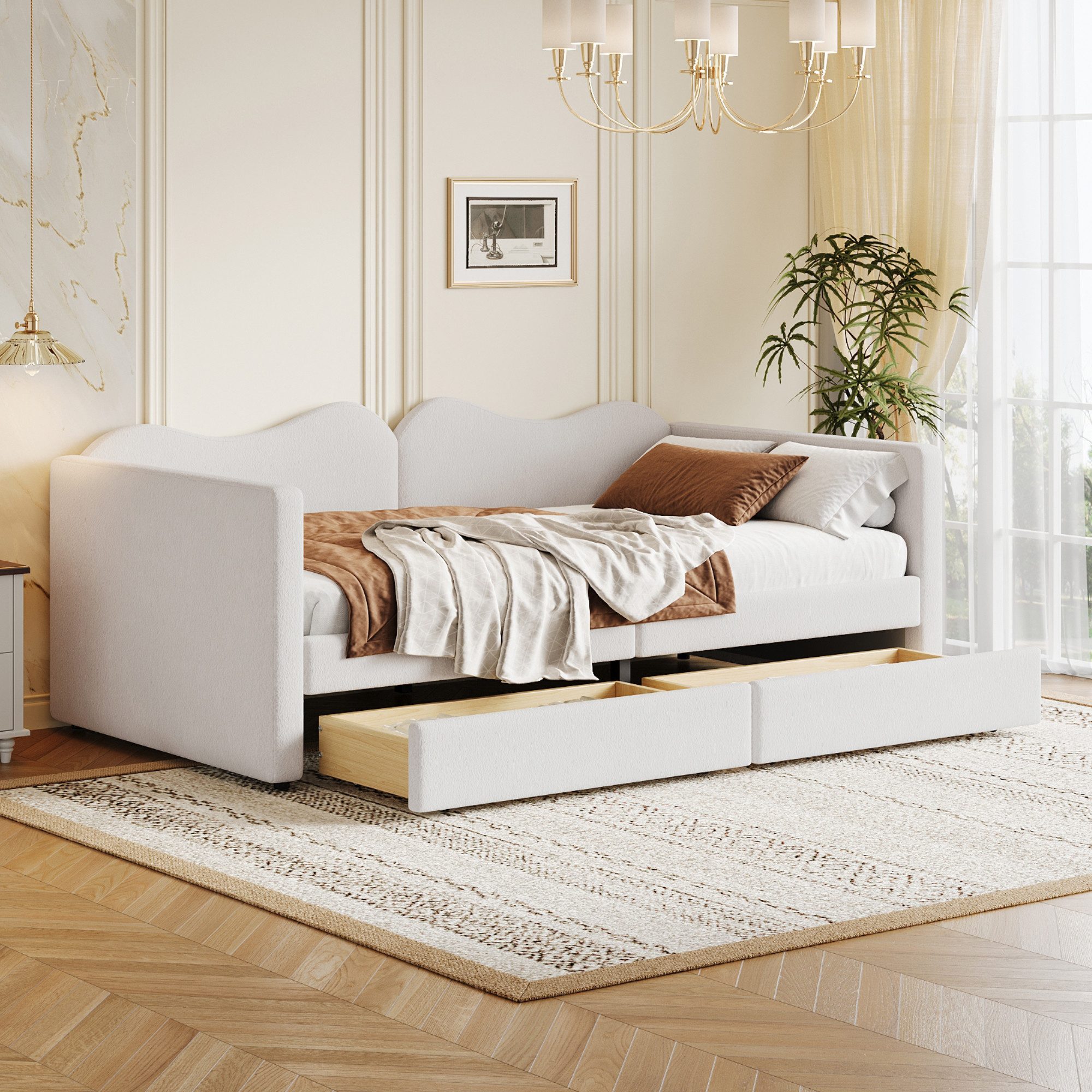SOFTWEARY Schlafsofa mit Bettfunktion, 90x200 cm, günstig online kaufen