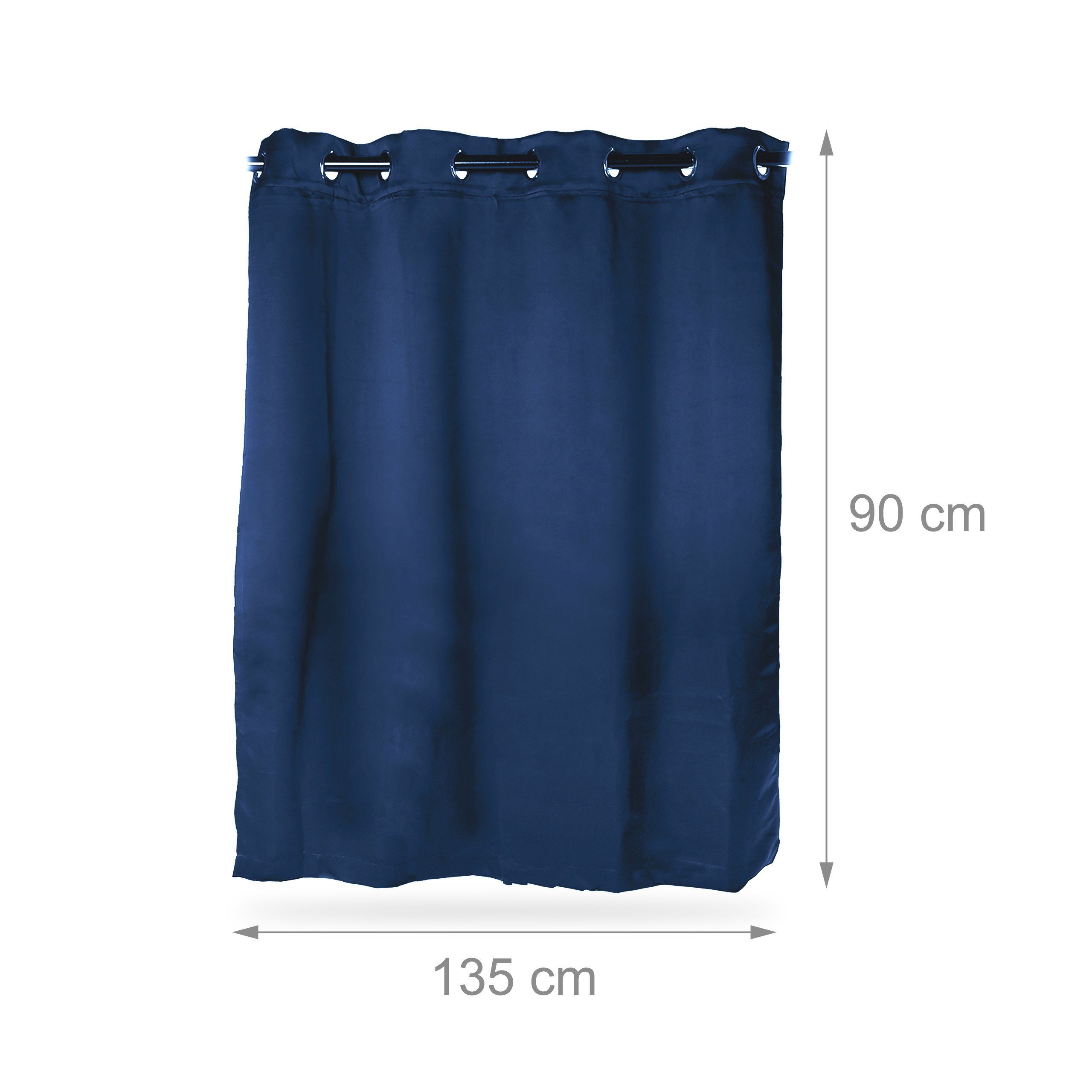 x x 135 blau cm, relaxdays Vorhang Vorhang 90 6