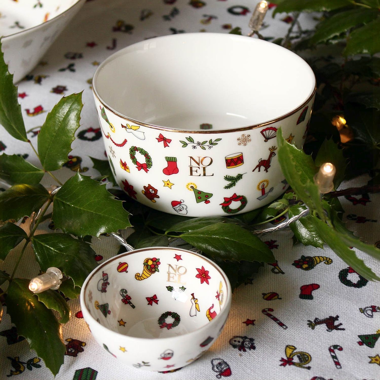 TAITÙ Schale Noel Oro 7 cm, Fine Bone China, (1-tlg)