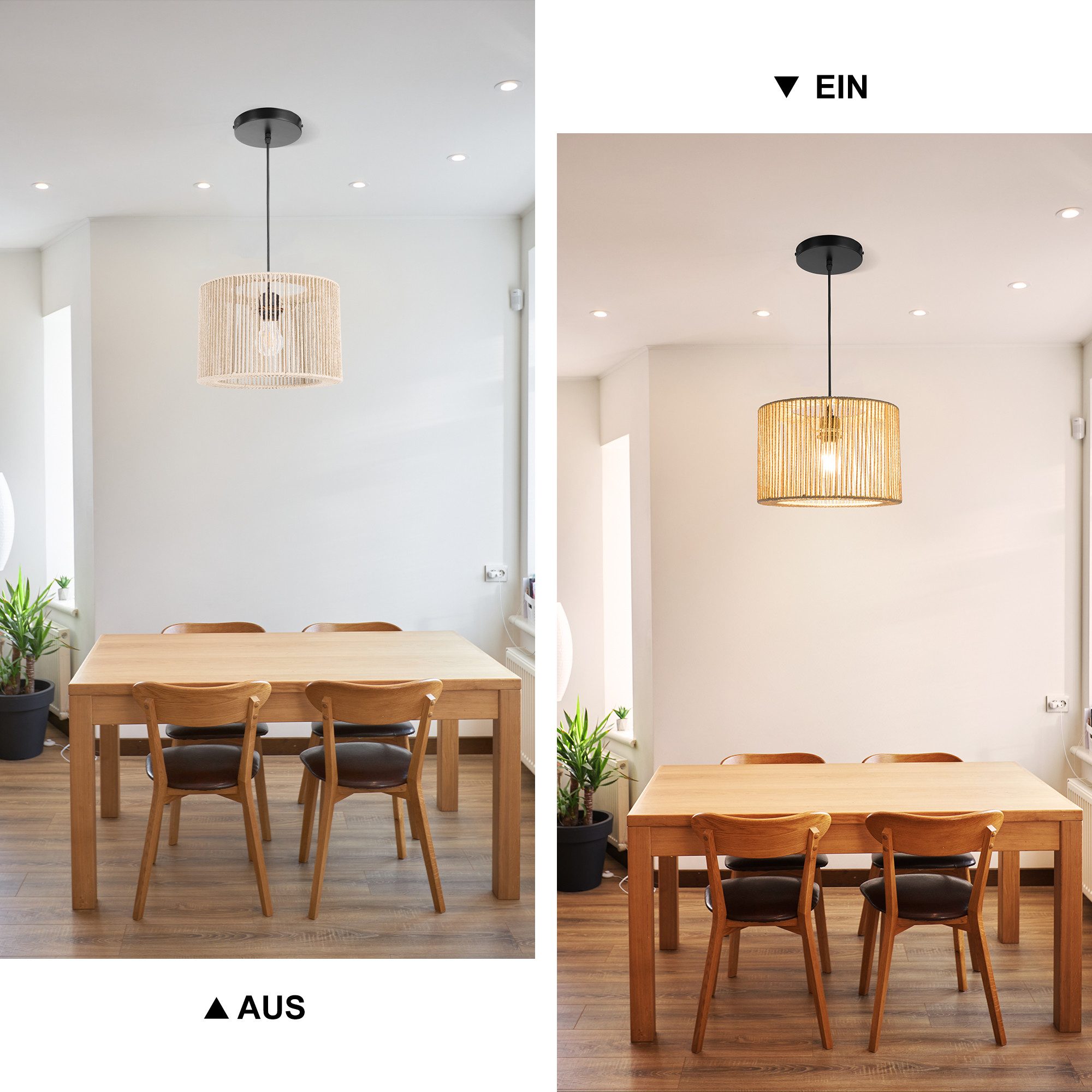 Zedelmaier Pendelleuchte Hängelampe hängend Deckenlampe, ohne Leuchtmittel, ohne Leuchtmittel, für Esszimmer Wohnzimmer Schlafzimmer