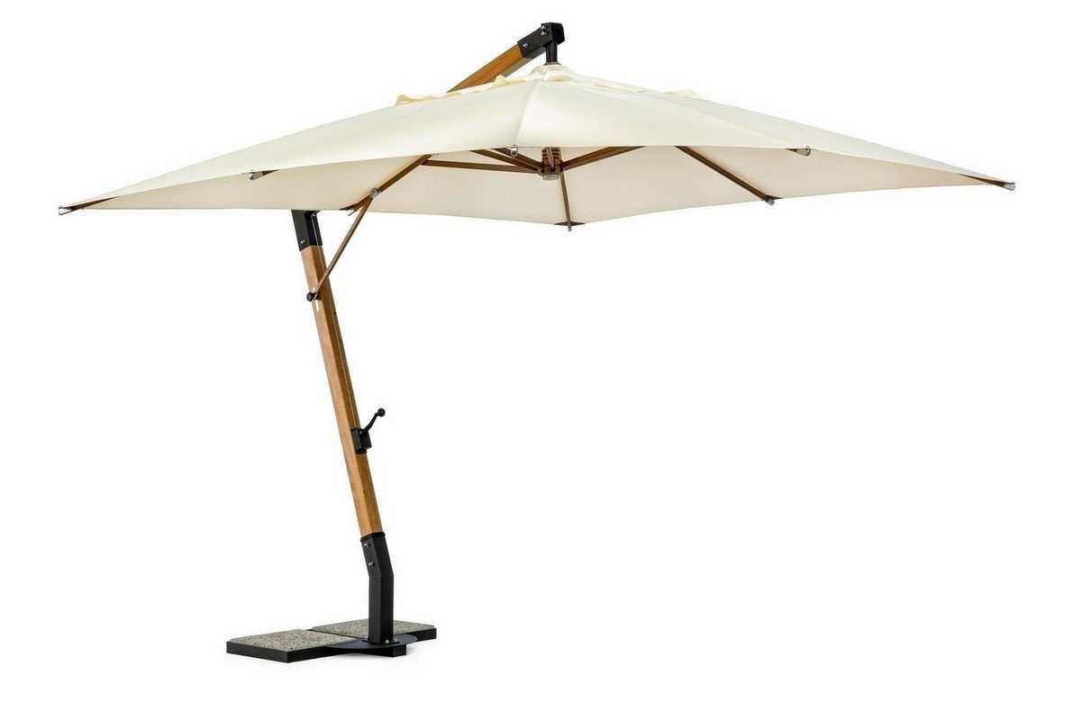 Ampelschirm Ampelschirm Capua 400x300x320cm Teak Schirm Sonnenschirm Garten