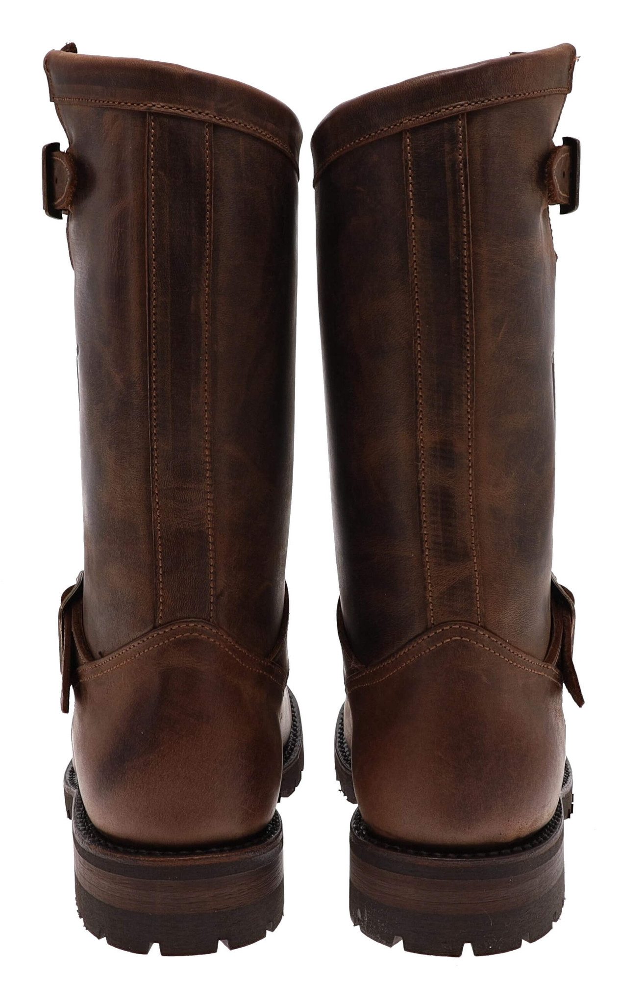 Mayura Boots MB018 Braun Bikerboots Unisex Rahmengenäht Bikerstiefelette – Bild 4 von 5