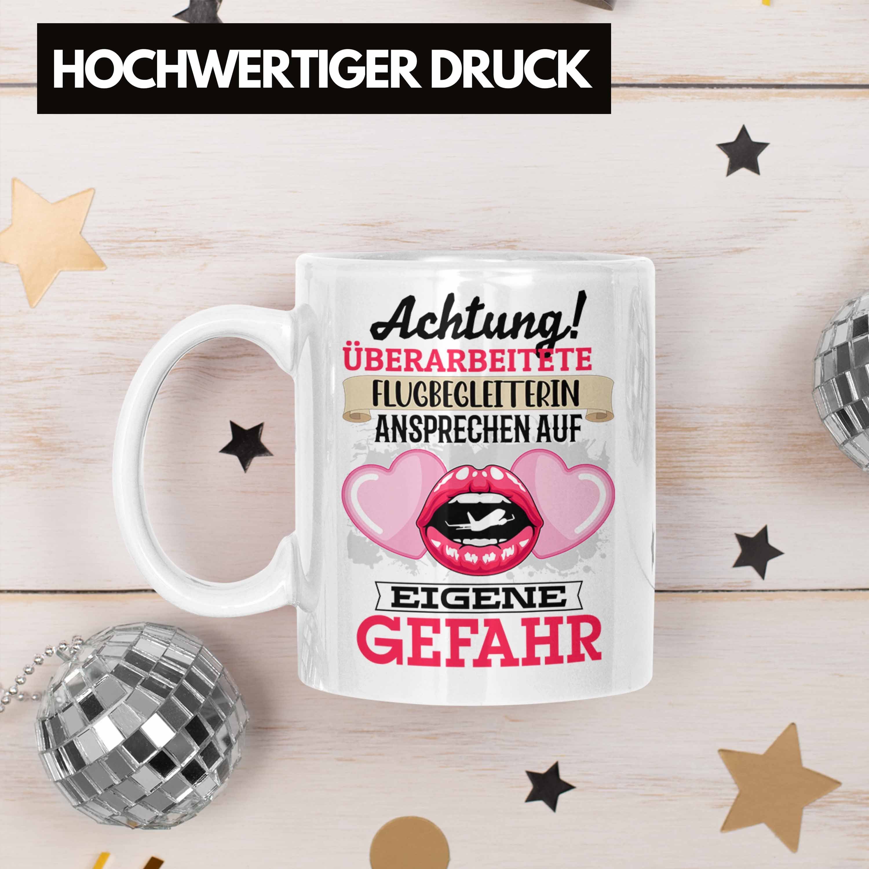 Tasse Lustiger Flugebegleiterin Weiss Kaffeebec Spruch Trendation Tasse Geschenk Geschenkidee