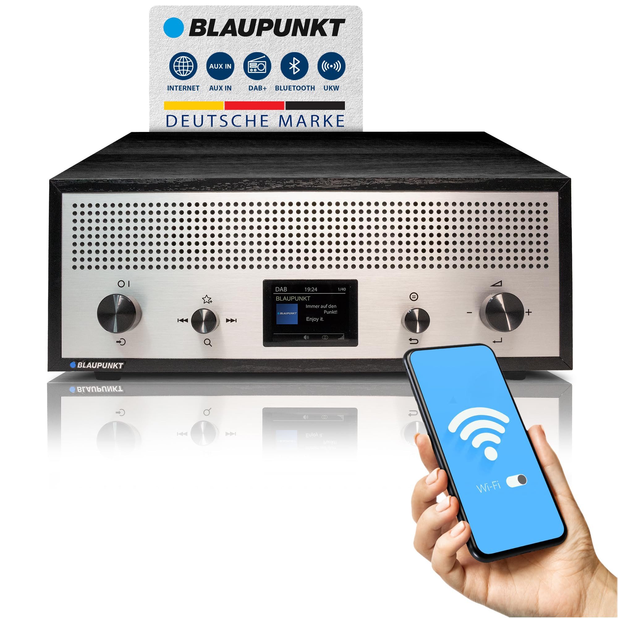 Blaupunkt Verona Radio (Retro-Design, Bluetooth 5.0, USB Ladefunktion, DAB+ & UKW)