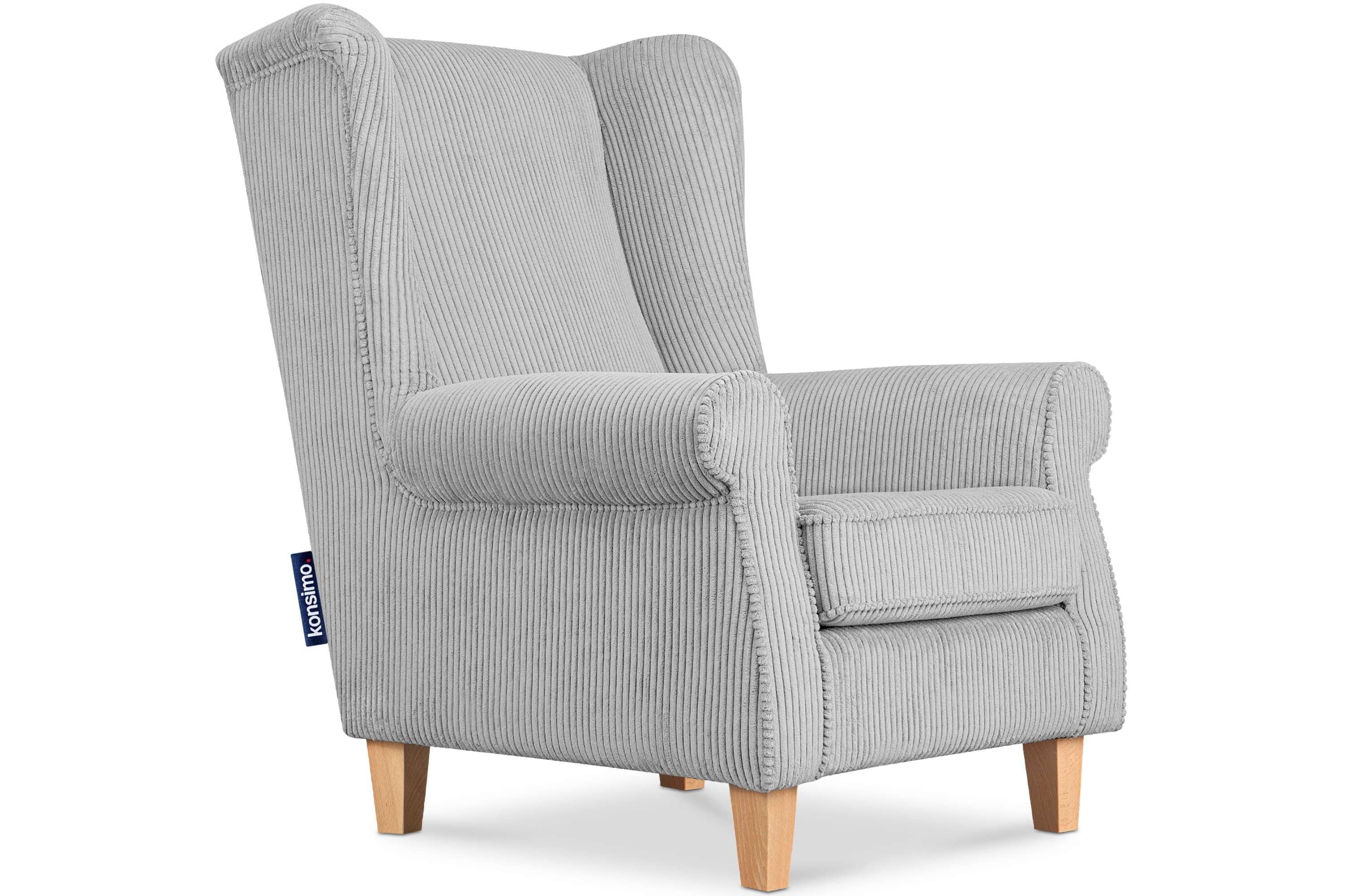 KONSIMO® Ohrensessel MILES Gepolsterter Sessel, mit günstig online kaufen