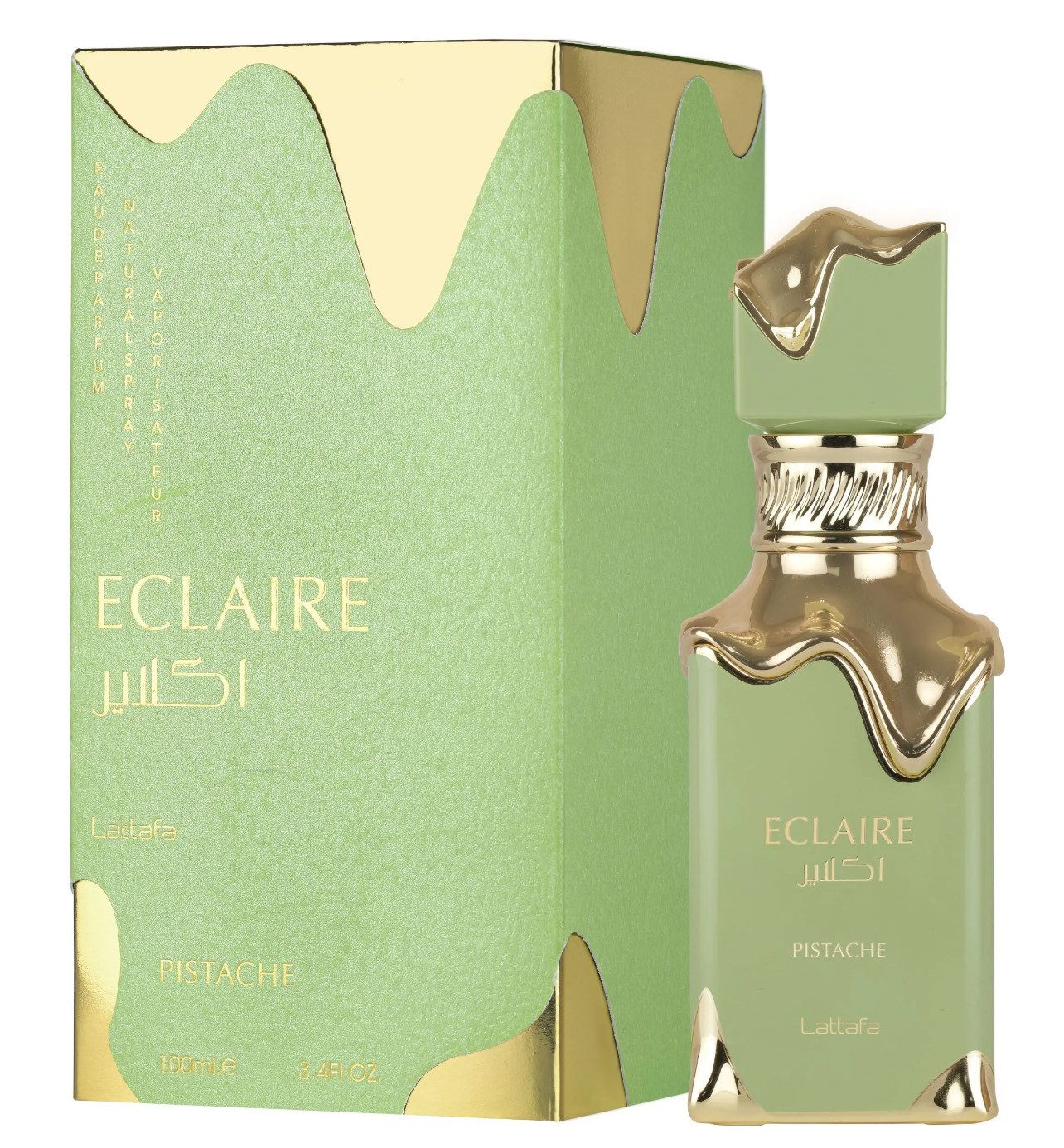 Lattafa Eau de Parfum Eclaire Pistache, Unisex, 100 ml, New Launch, Reichhaltige Komposition, 100% Original aus U.A.E