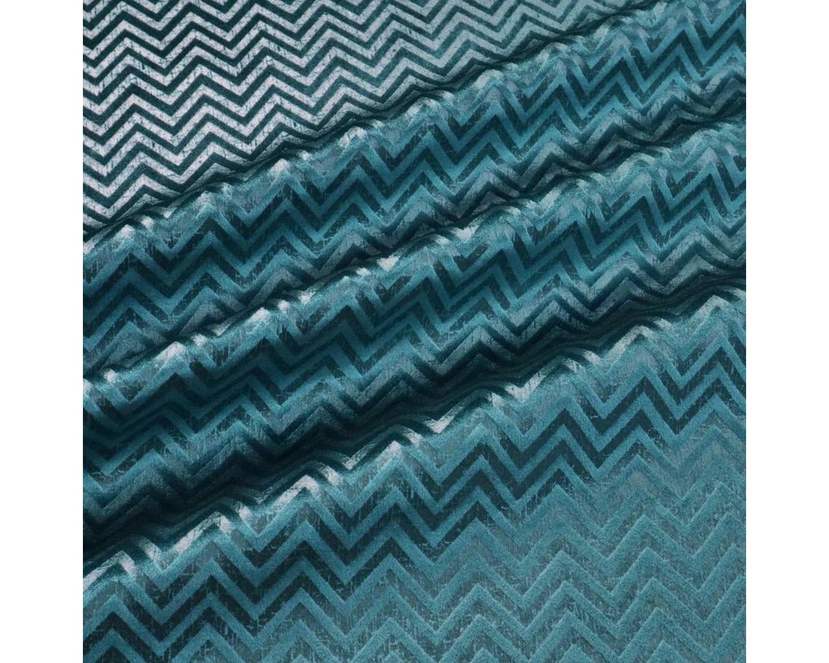 Thumbnail - Stofferia Stoff Polsterstoff Samt Nexus Peacock, Breite 142 cm, Meterware
