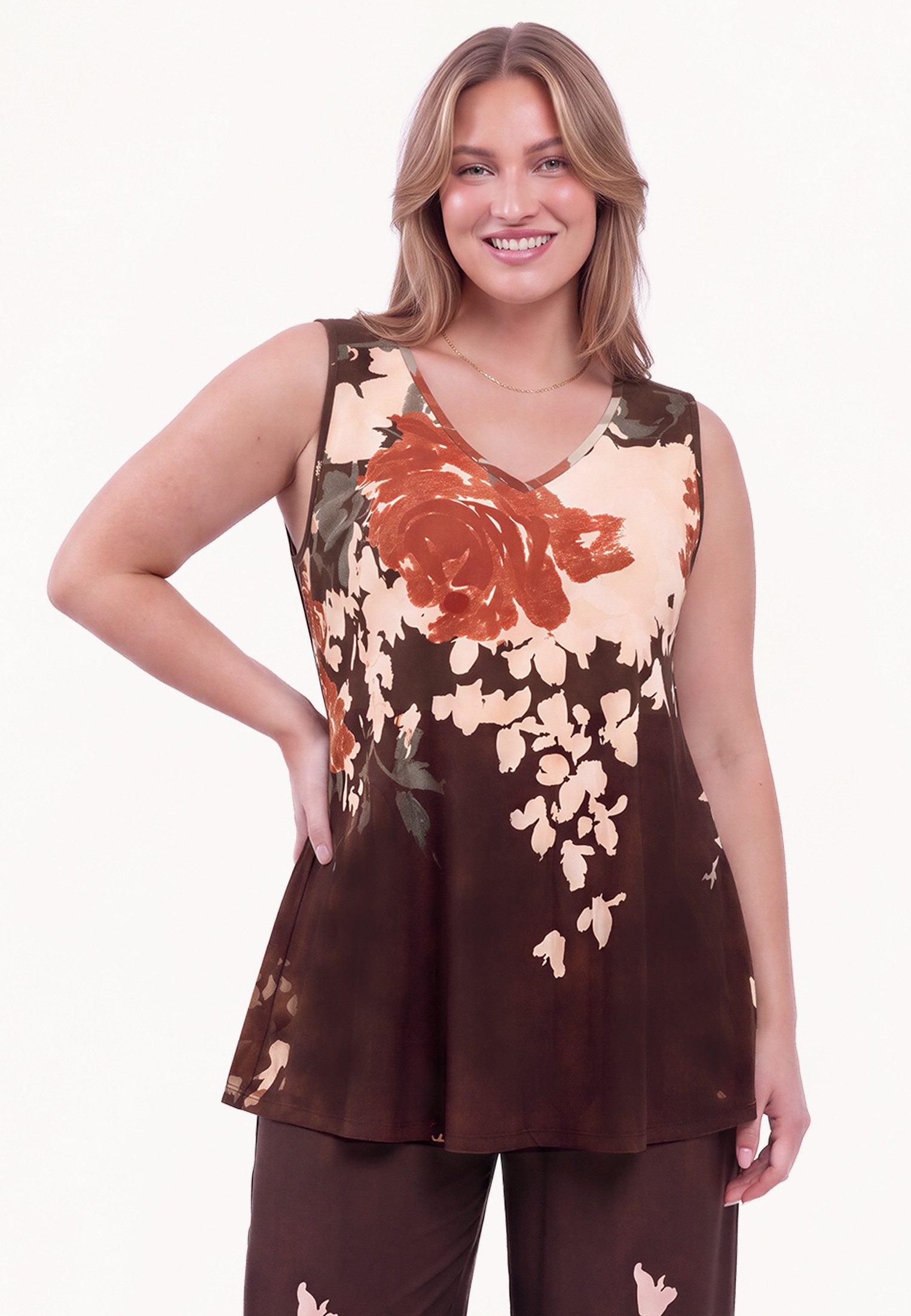 YOEK Shirttop Damen Top ausgestellte (Ärmel)