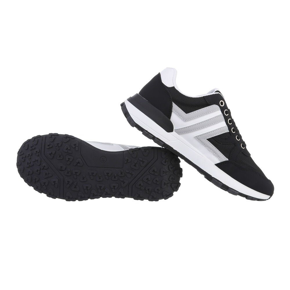 Coolwalk Herren Low-Top Freizeit Sneaker Flach Sneakers in Schwarz günstig online kaufen