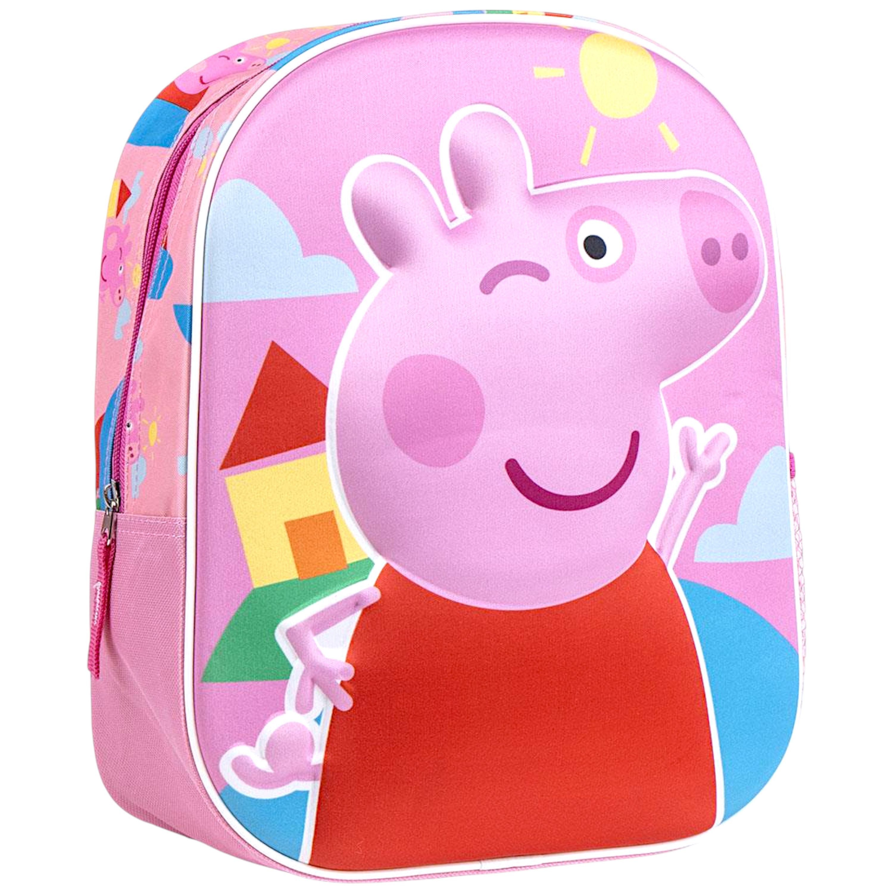Peppa Pig Kindergartentasche Peppa Wutz, 3D Kinder-Rucksack 31x25x10 cm