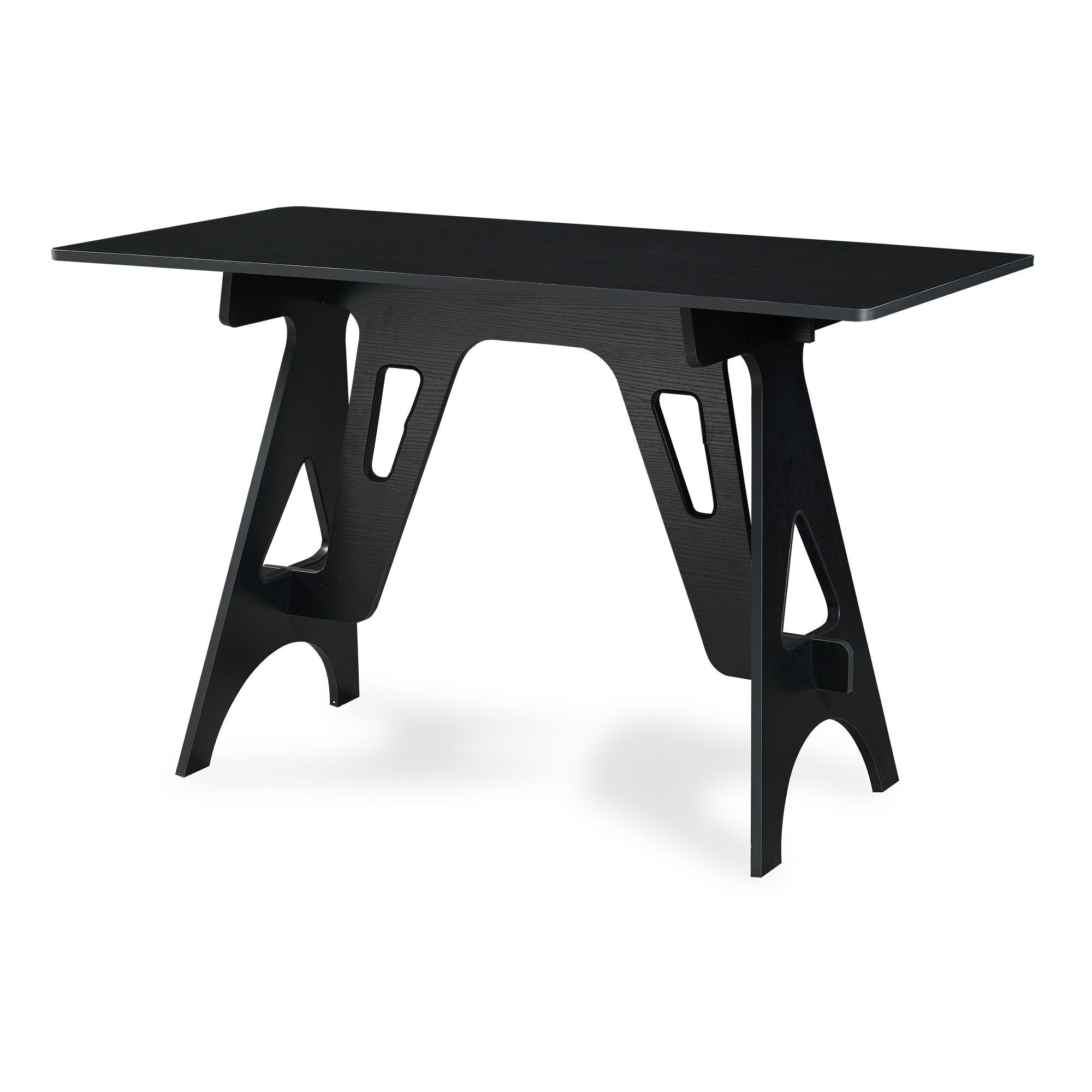 en.casa Schreibtisch, »Bostenenna« 120 x 60 x 75 cm Schwarz mit Holzmaserung