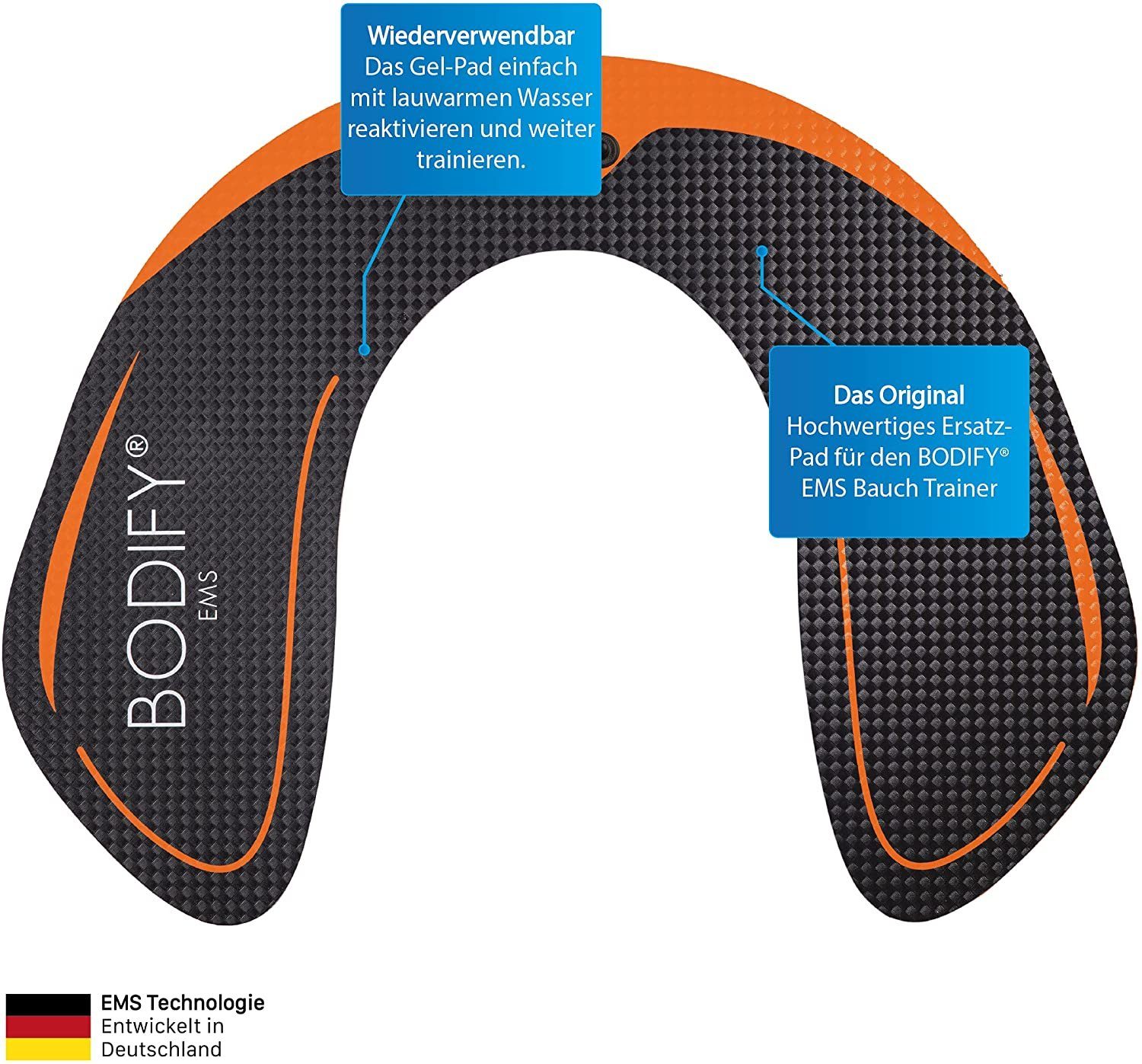 BODIFY EMS-Po-Trainer - Original Ersatz-Pads 2er-Set (Ohne Controller) für EMS Hüfttrainer, (2-tlg)