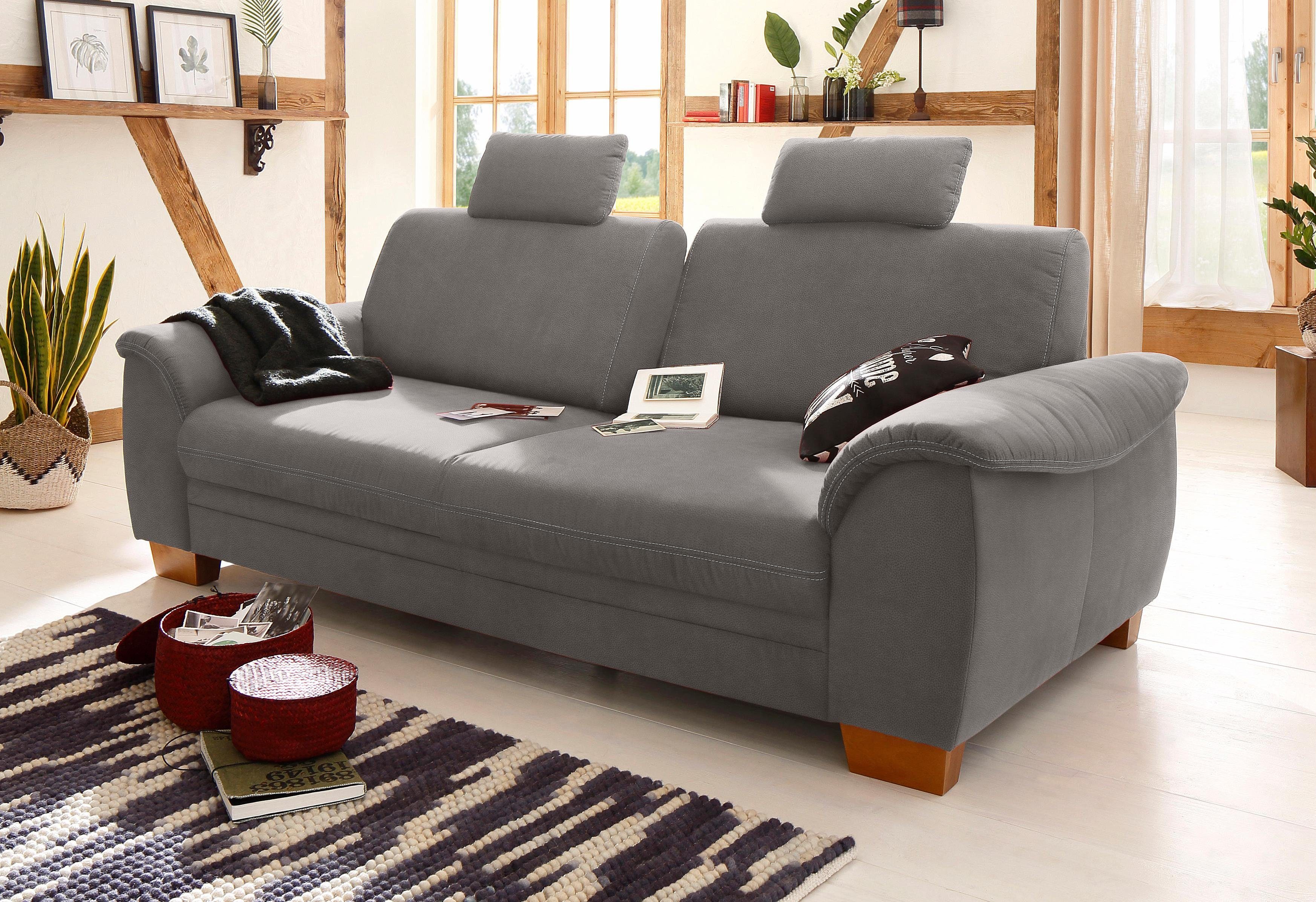 OTTO home 3,5-Sitzer Husum, mit Sitztiefenverstellung, Kontrastnaht und Federkern
