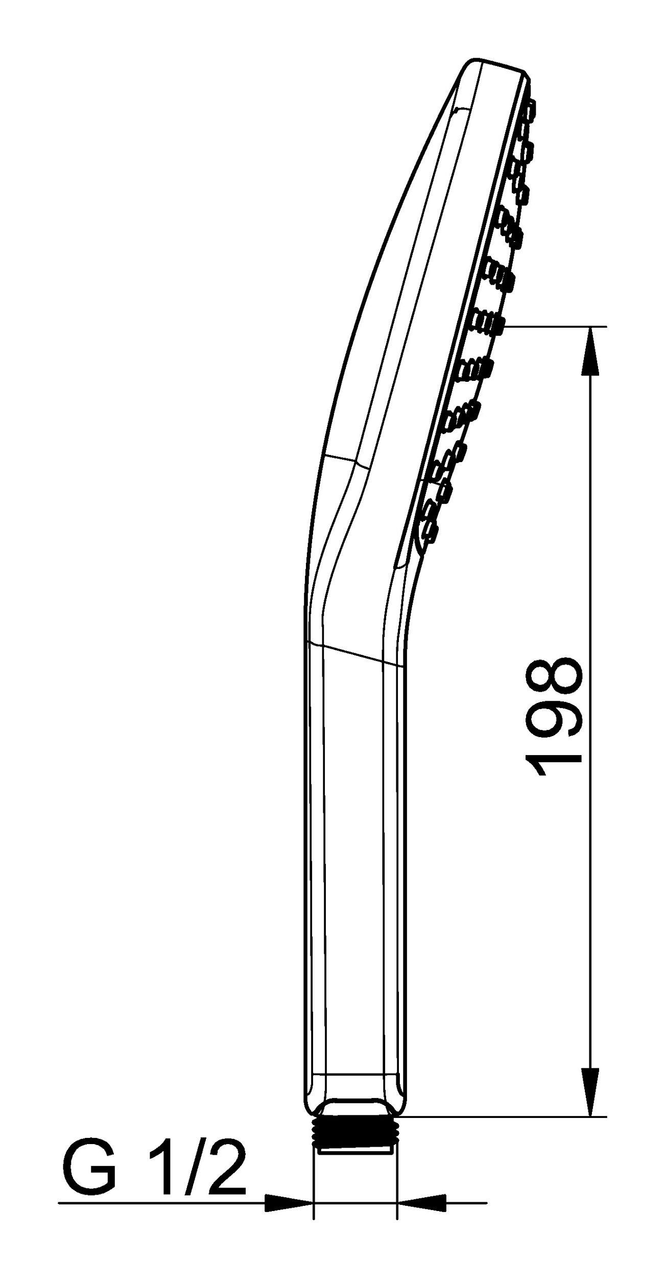 Thumbnail - HANSA Handbrause Hansaactivejet Style, 1-strahlig Brausenkopfgröße 110 x 120 mm