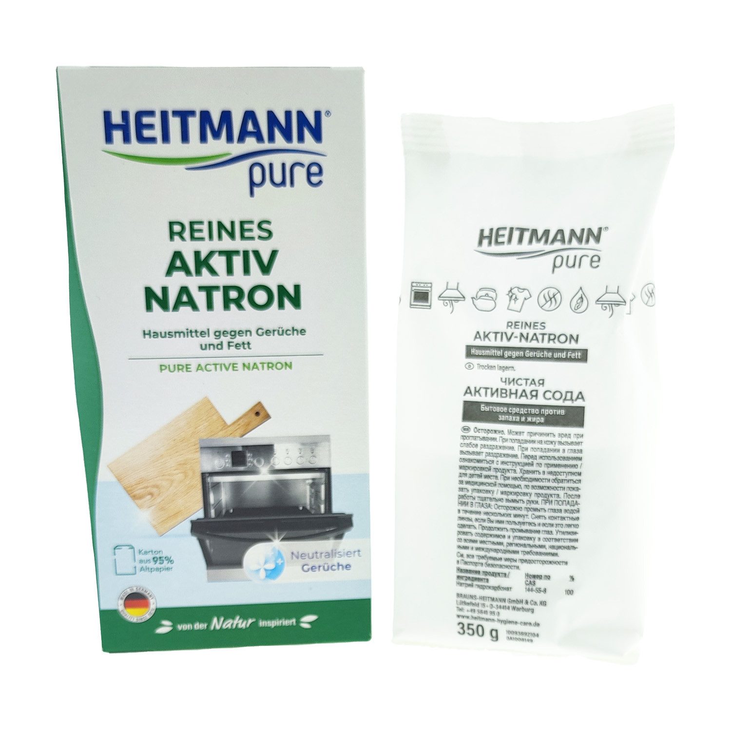 HEITMANN HTM pure reines Aktiv Natron 450g Reinigungskonzentrat (Stück, [- HTM pure reines Aktiv Natron 450g Reinigungsmittell Reinigungspulver Putzmitte Natron)