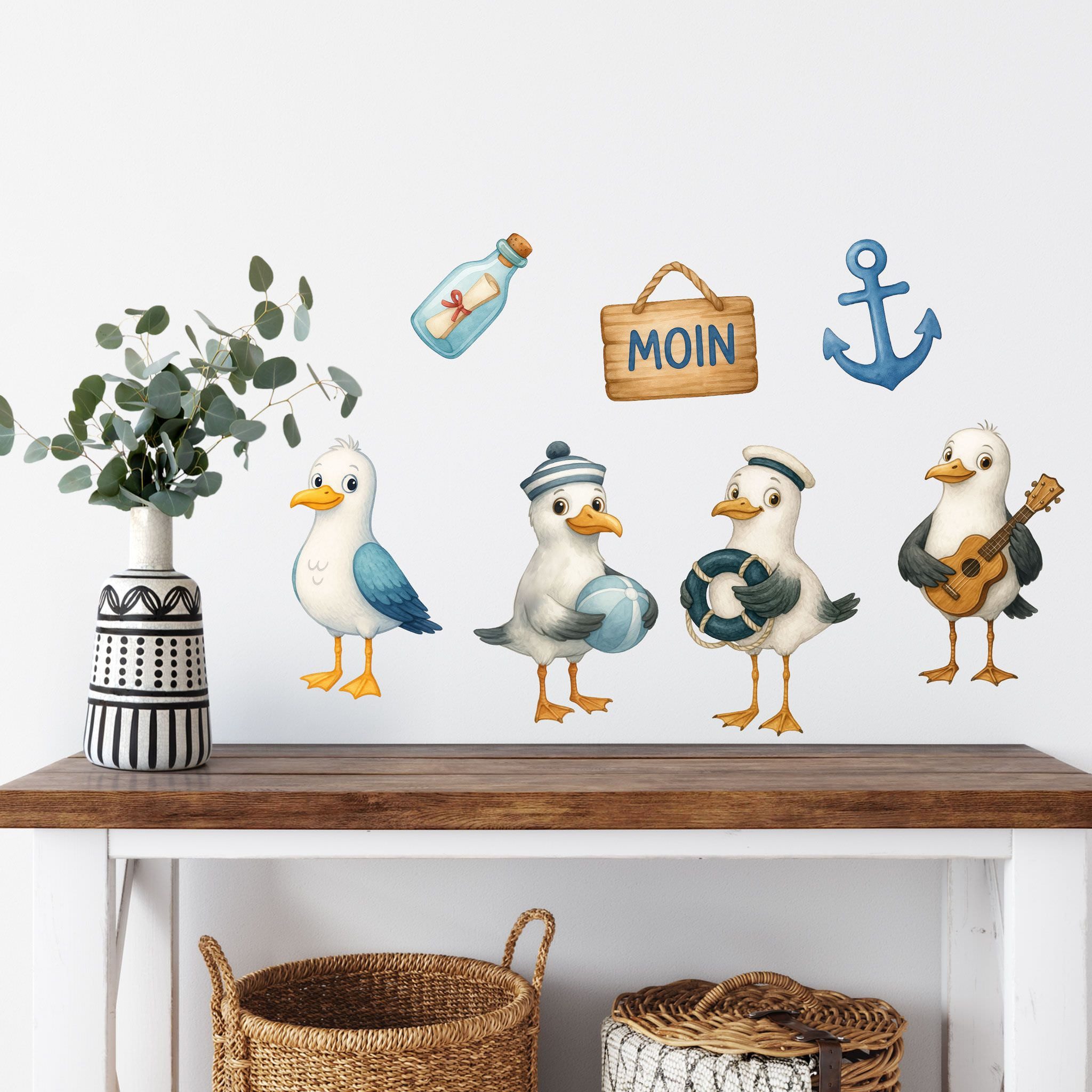Sunnywall Wandtattoo Wandtattoo Maritim Möwen - günstig online kaufen