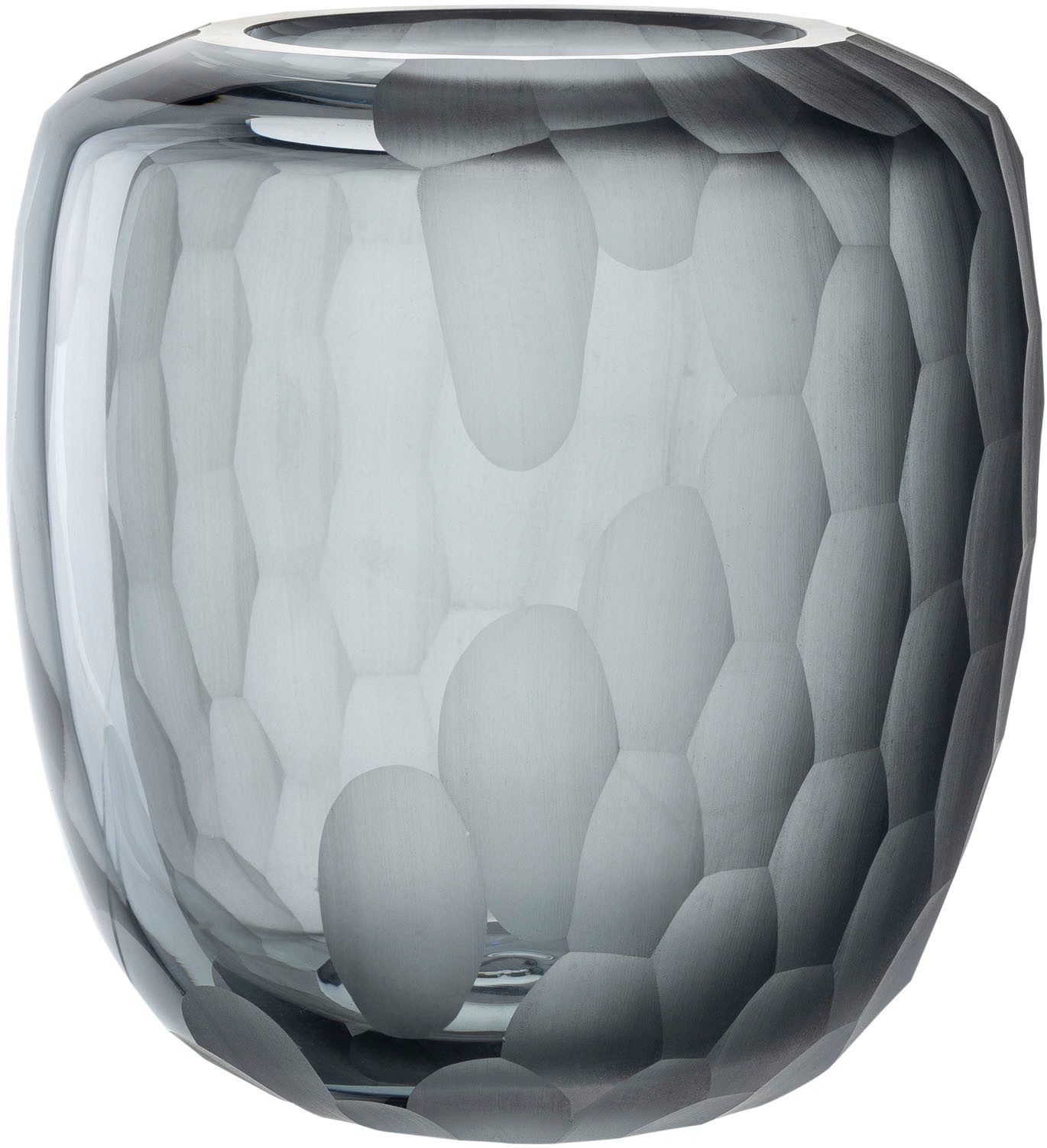 LEONARDO Tischvase Dekovase BELLAGIO (1 St), aus Glas, anthrazitfarben, handgefertigt