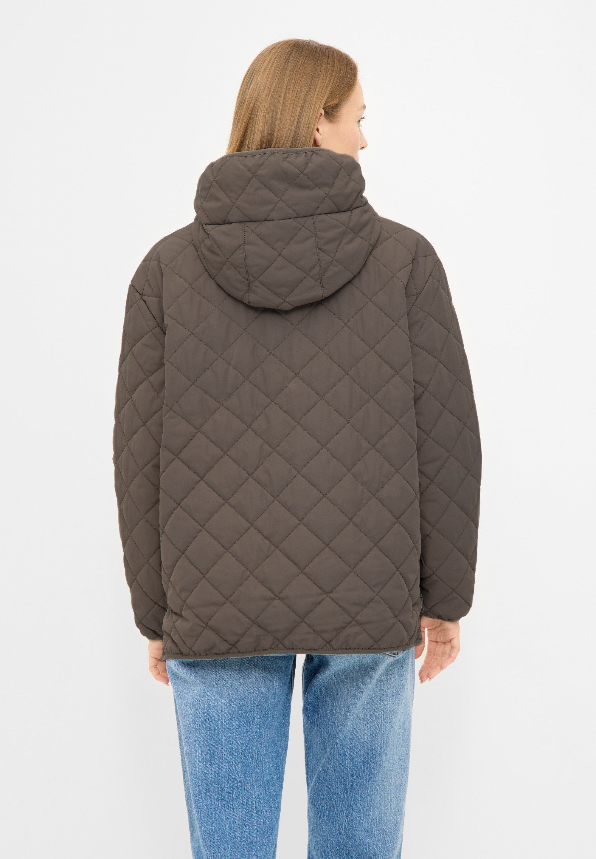 Derbe Steppjacke Quiltby Short Wasserabweisend, Kapuze, 2-Wege Reisßverschluss