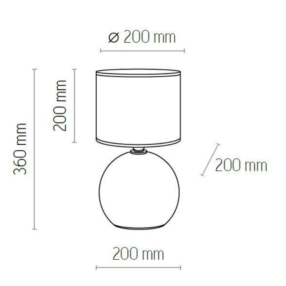 Tischlampe in Tischleuchte, Tischleuchte Weiß warmweiss, Nein, Milla enthalten: Leuchtmittel 200mm, E27 Tischleuchte, keine famlights Nachttischlampe, Angabe,