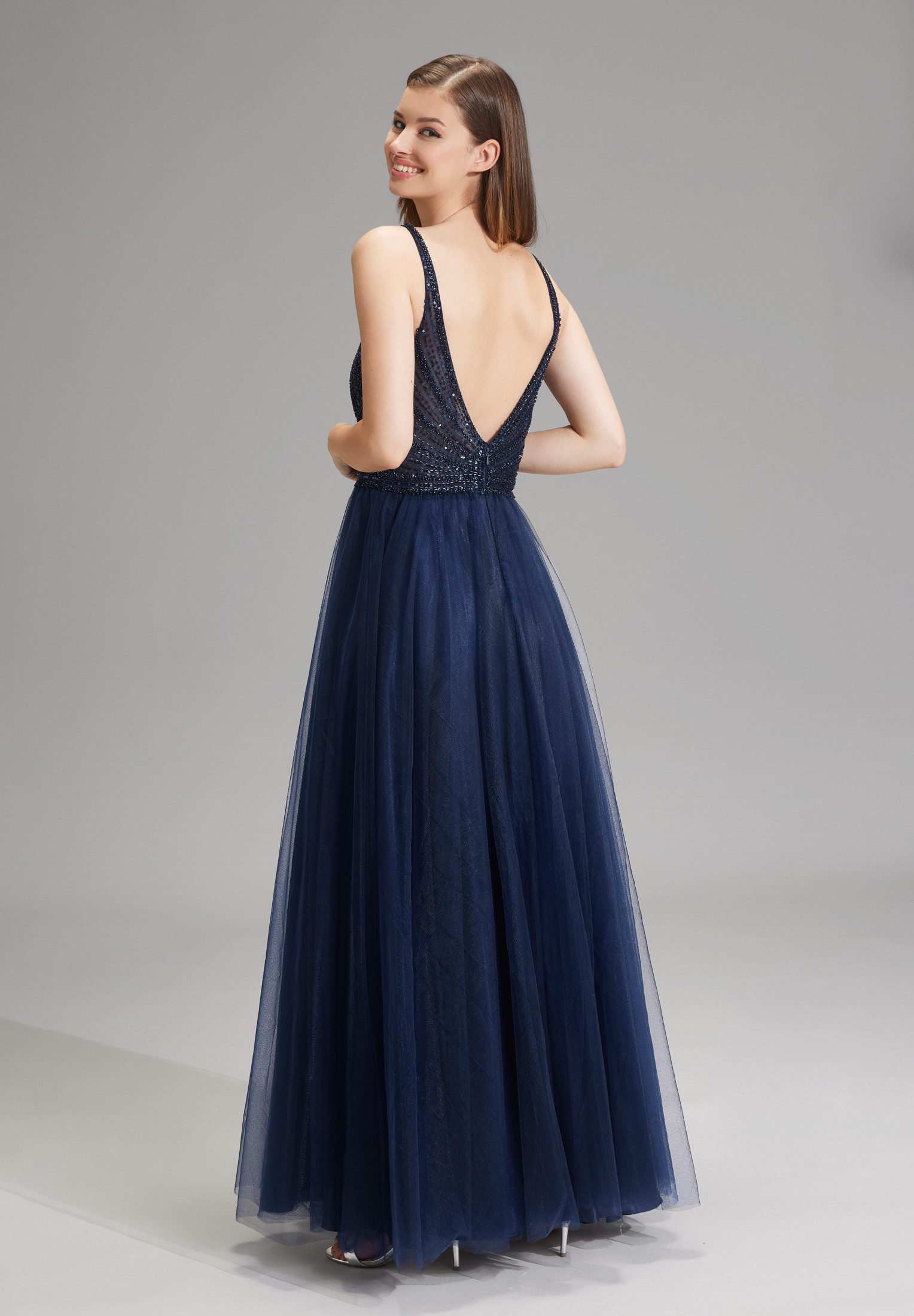 Hey Kyla Abendkleid - Lange Tüllrobe mit Netzeinsatz
