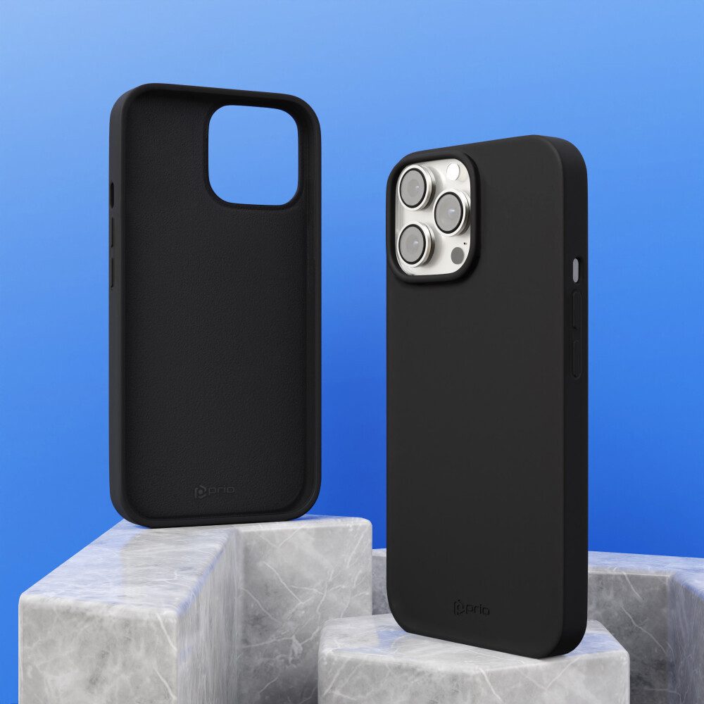 prio Handytasche prio Silikonschutzhülle für iPhone 11 Pro Max schwarz (Silikonhülle)