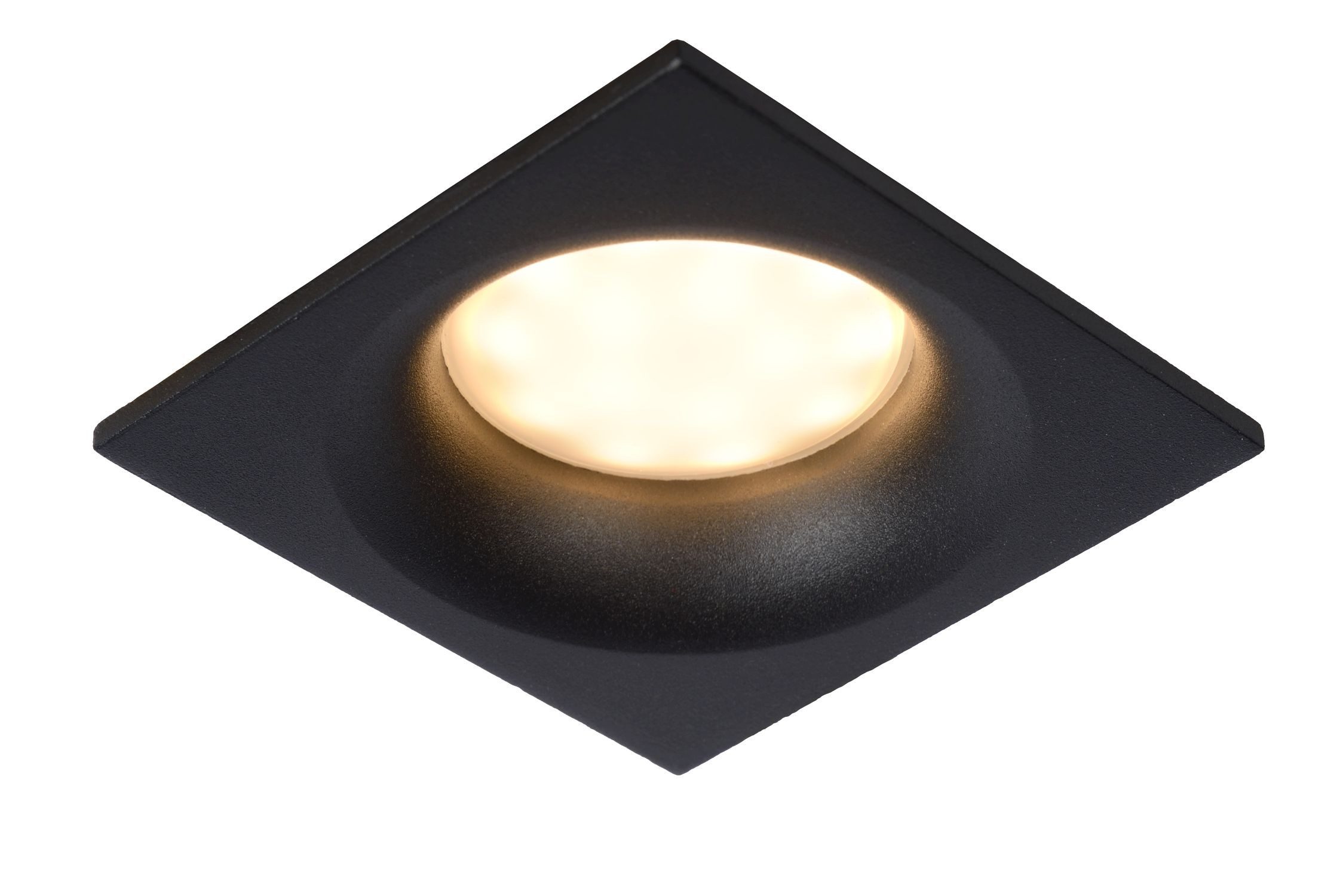Licht-Erlebnisse Einbauleuchte AVOLA, ohne Leuchtmittel, Aluminium B: 8,5 cm IP44 Schwarz GU10 quadratisch Modern